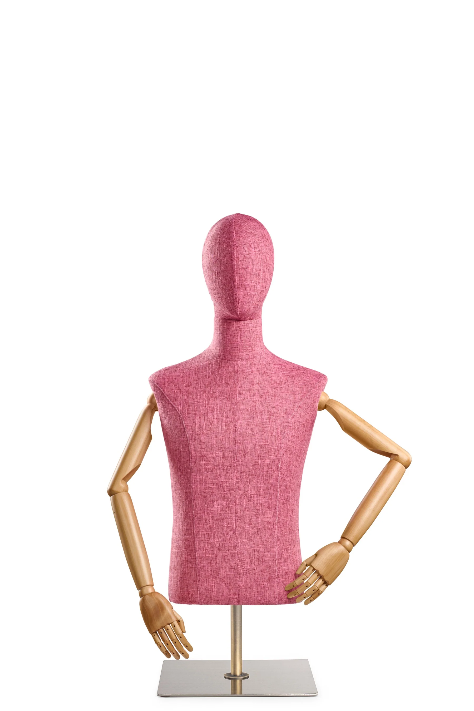 Male Display Dress Form on Metal Tabletop Base (Head & Arms Version) - Image 73