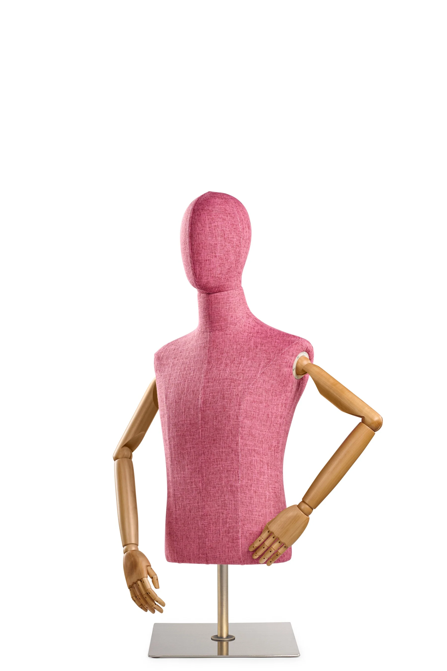 Male Display Dress Form on Metal Tabletop Base (Head & Arms Version) - Image 74