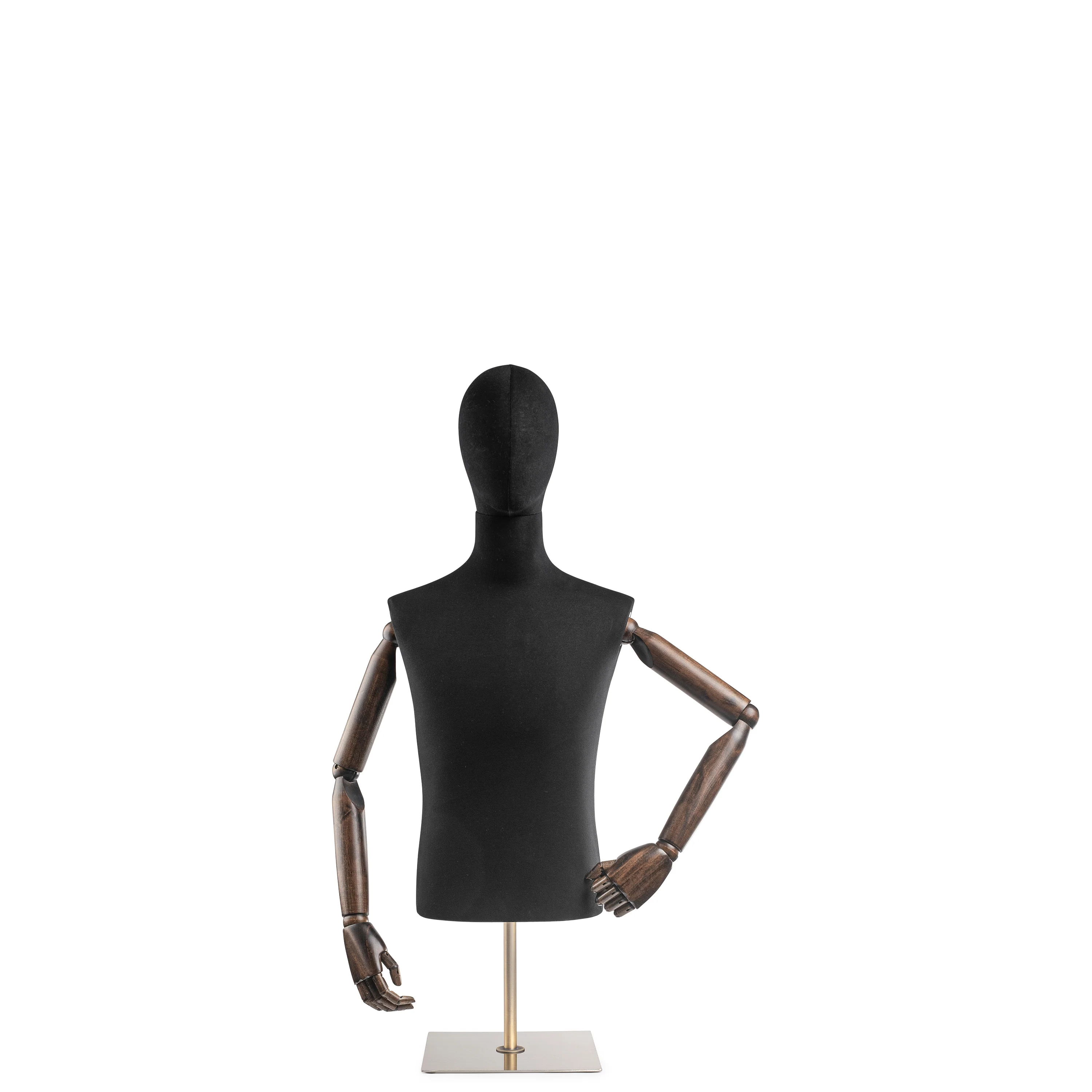 Male Display Dress Form on Metal Tabletop Base (Head & Arms Version) - Image 81