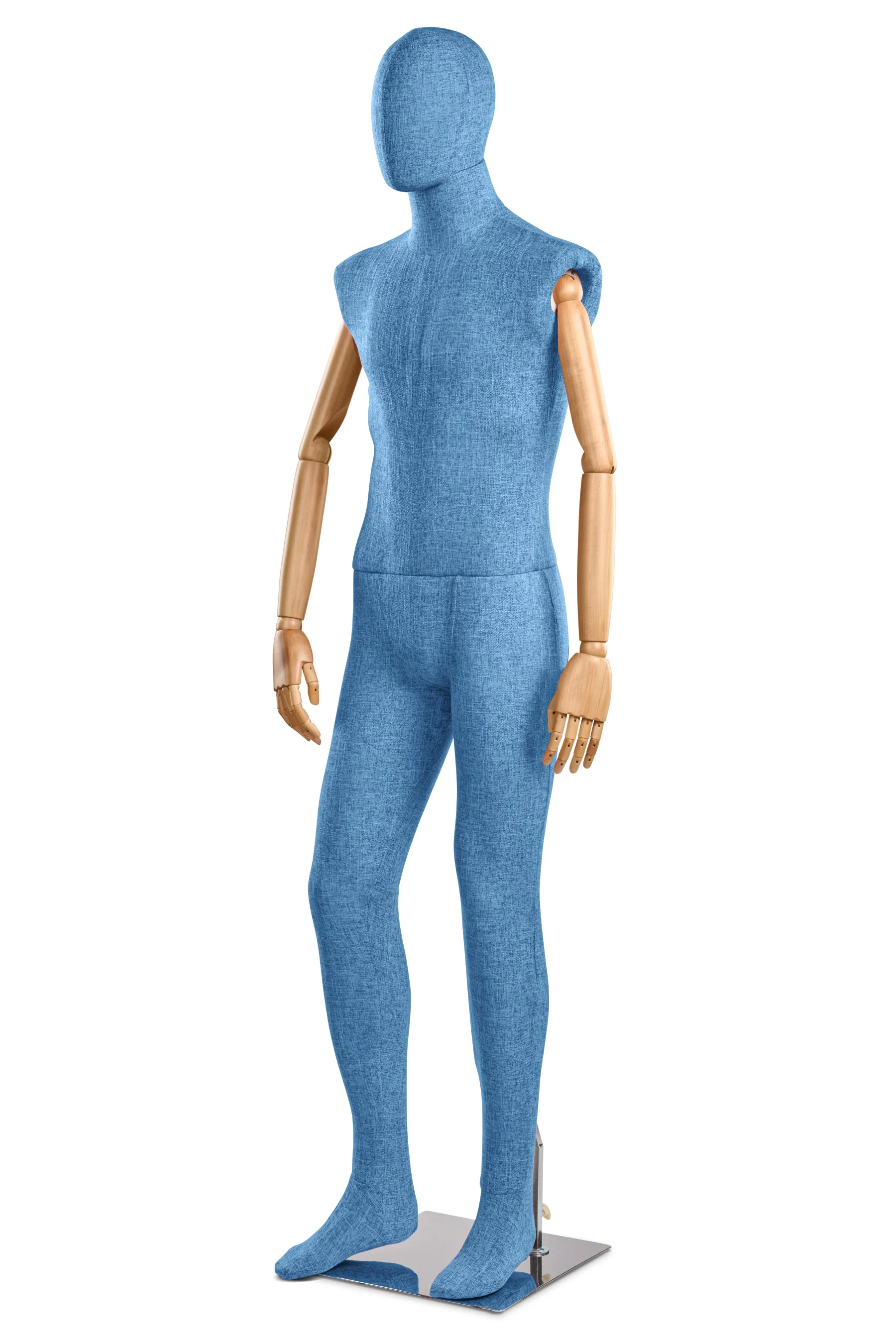 Male Fabric Wrapped Mannequin in Standing or Sitting Pose w/ Articulating Arms (WP Series) - Image 105