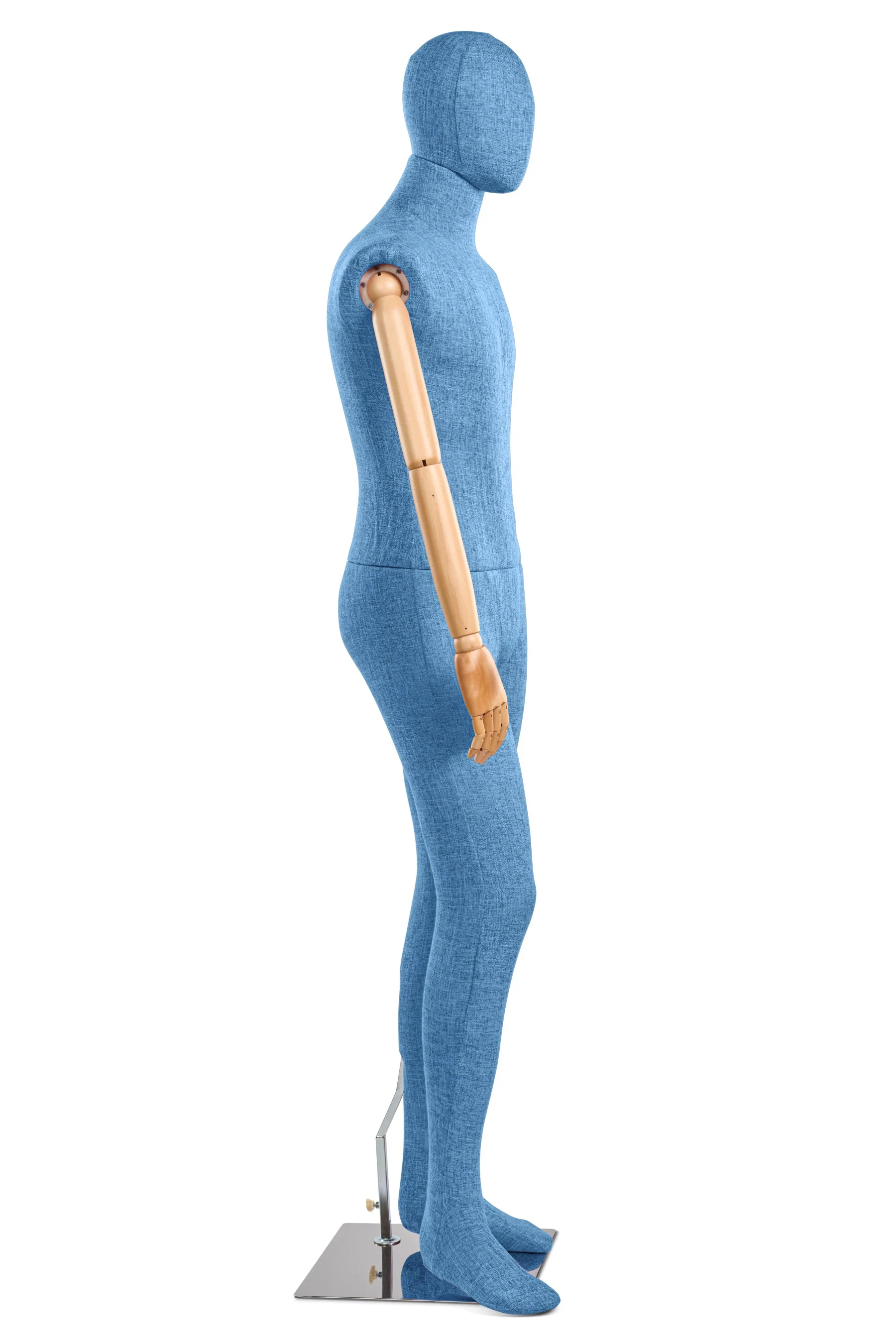 Male Fabric Wrapped Mannequin in Standing or Sitting Pose w/ Articulating Arms (WP Series) - Image 108
