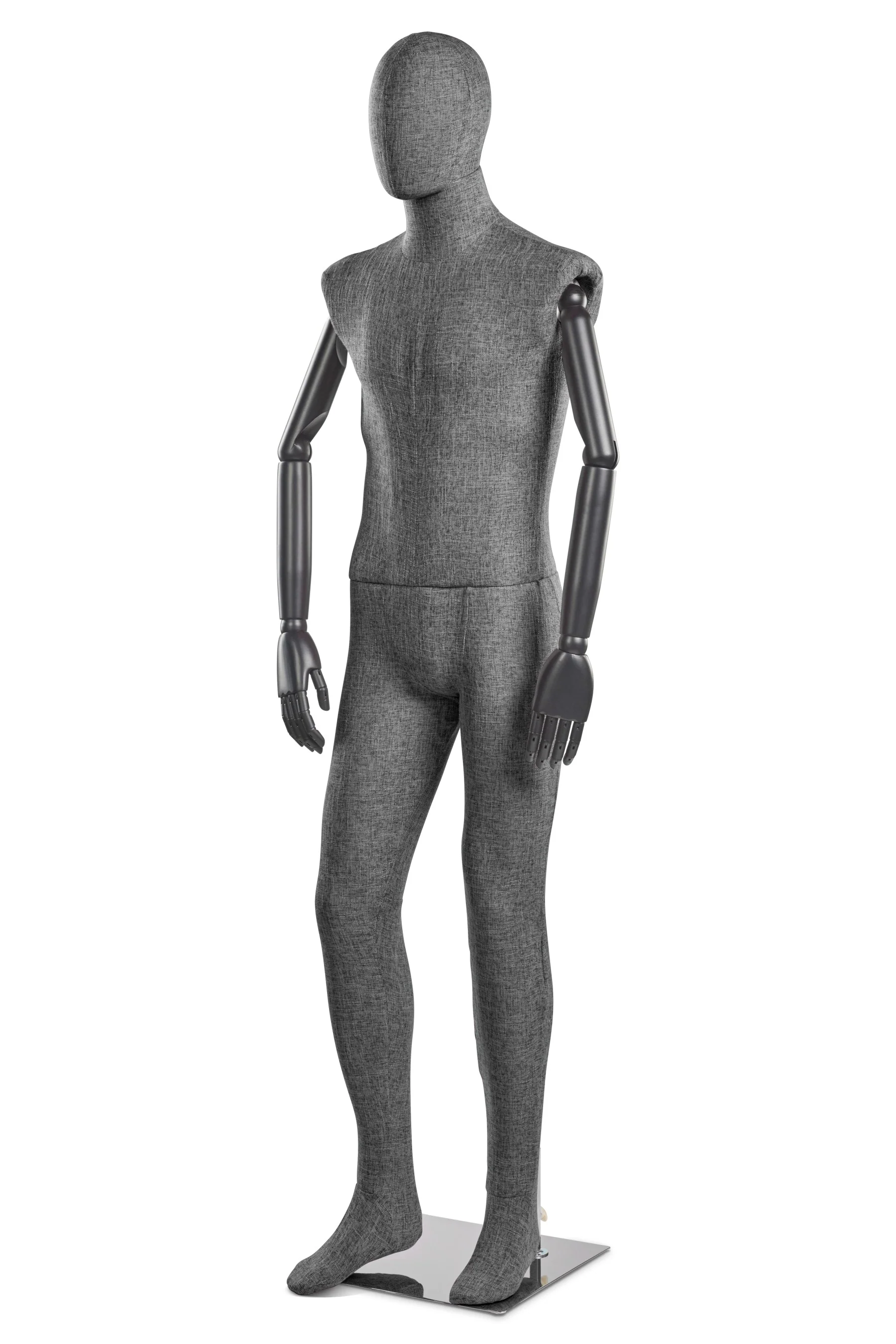 Male Fabric Wrapped Mannequin in Standing or Sitting Pose w/ Articulating Arms (WP Series) - Image 110
