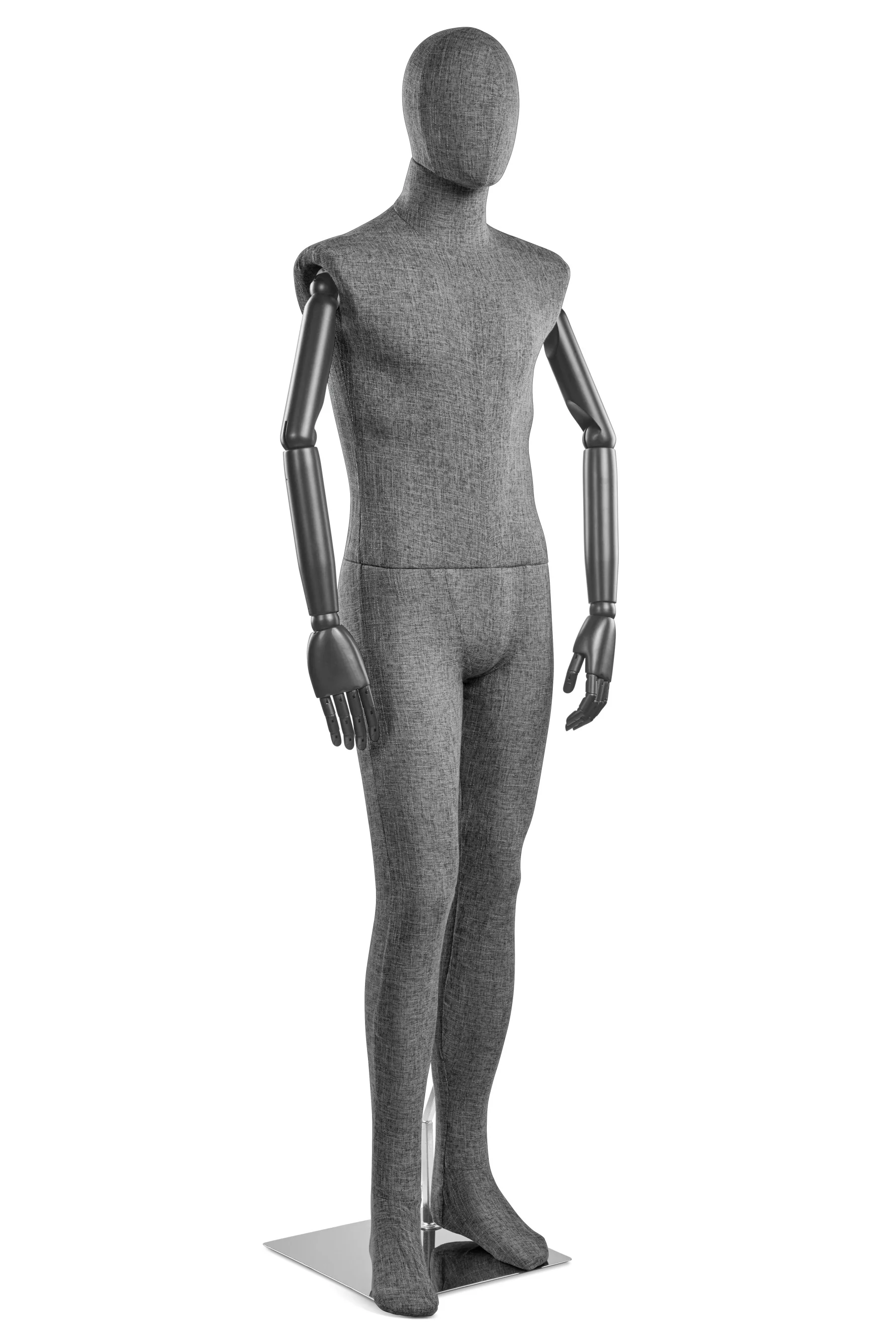 Male Fabric Wrapped Mannequin in Standing or Sitting Pose w/ Articulating Arms (WP Series) - Image 111