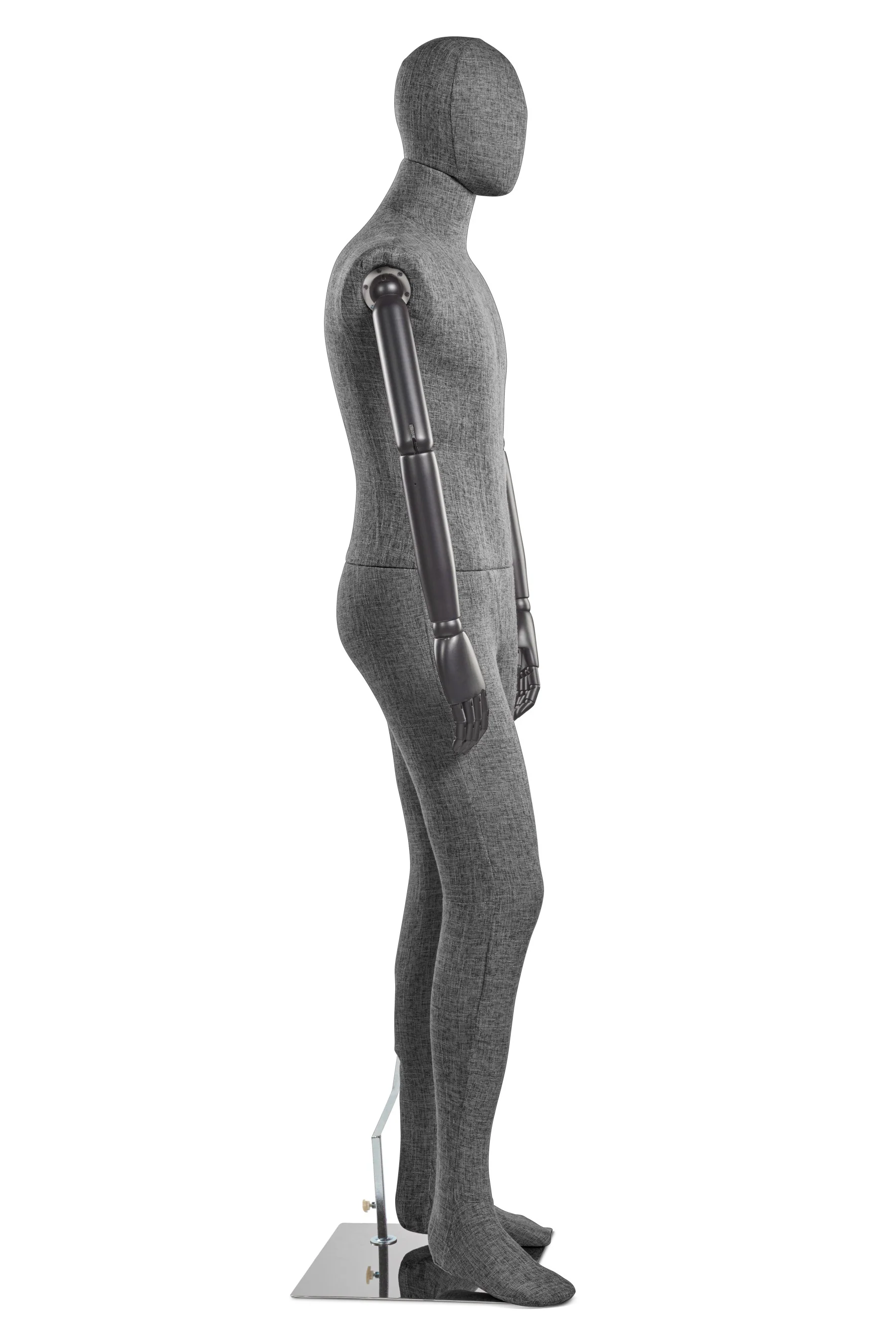 Male Fabric Wrapped Mannequin in Standing or Sitting Pose w/ Articulating Arms (WP Series) - Image 113