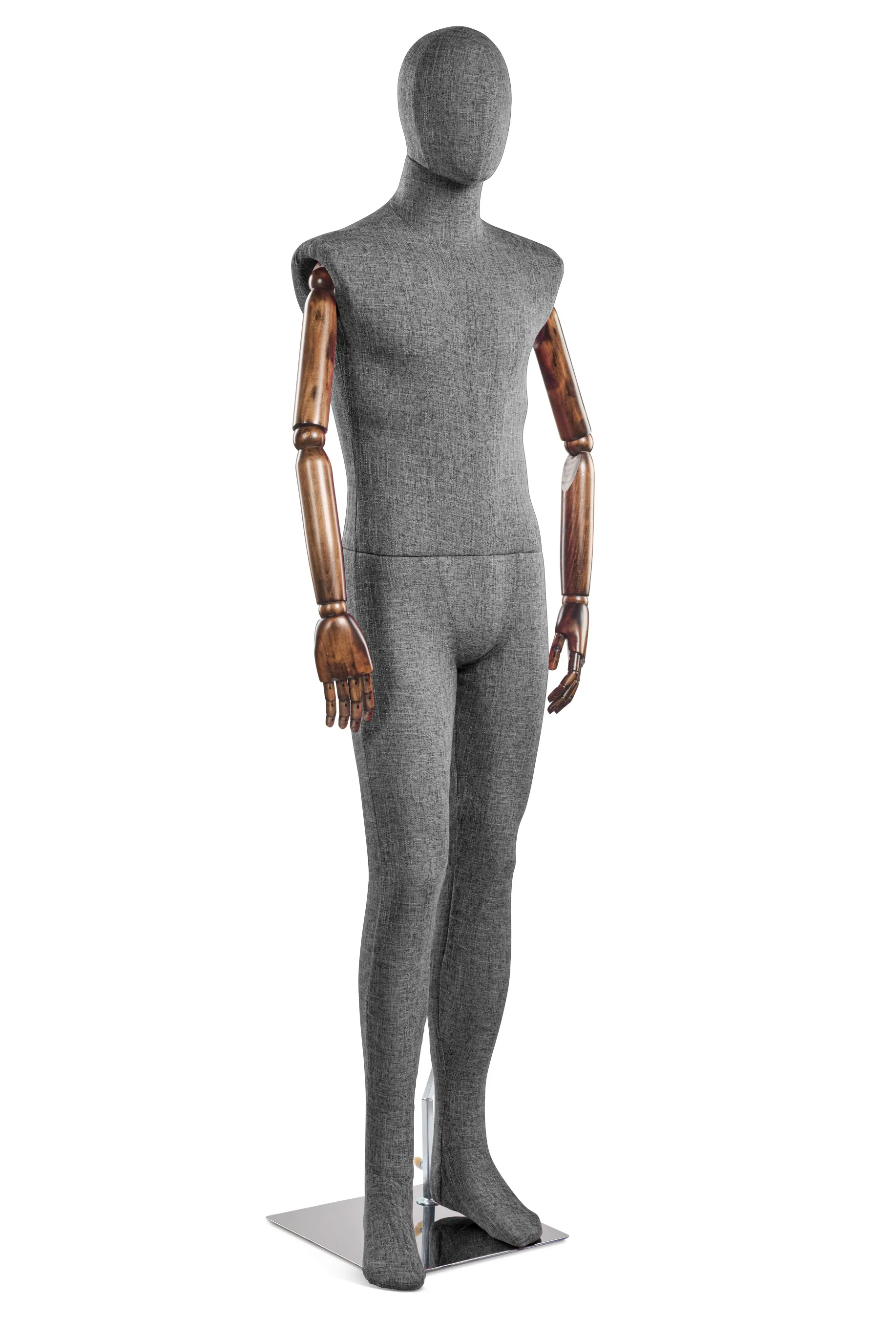 Male Fabric Wrapped Mannequin in Standing or Sitting Pose w/ Articulating Arms (WP Series) - Image 116