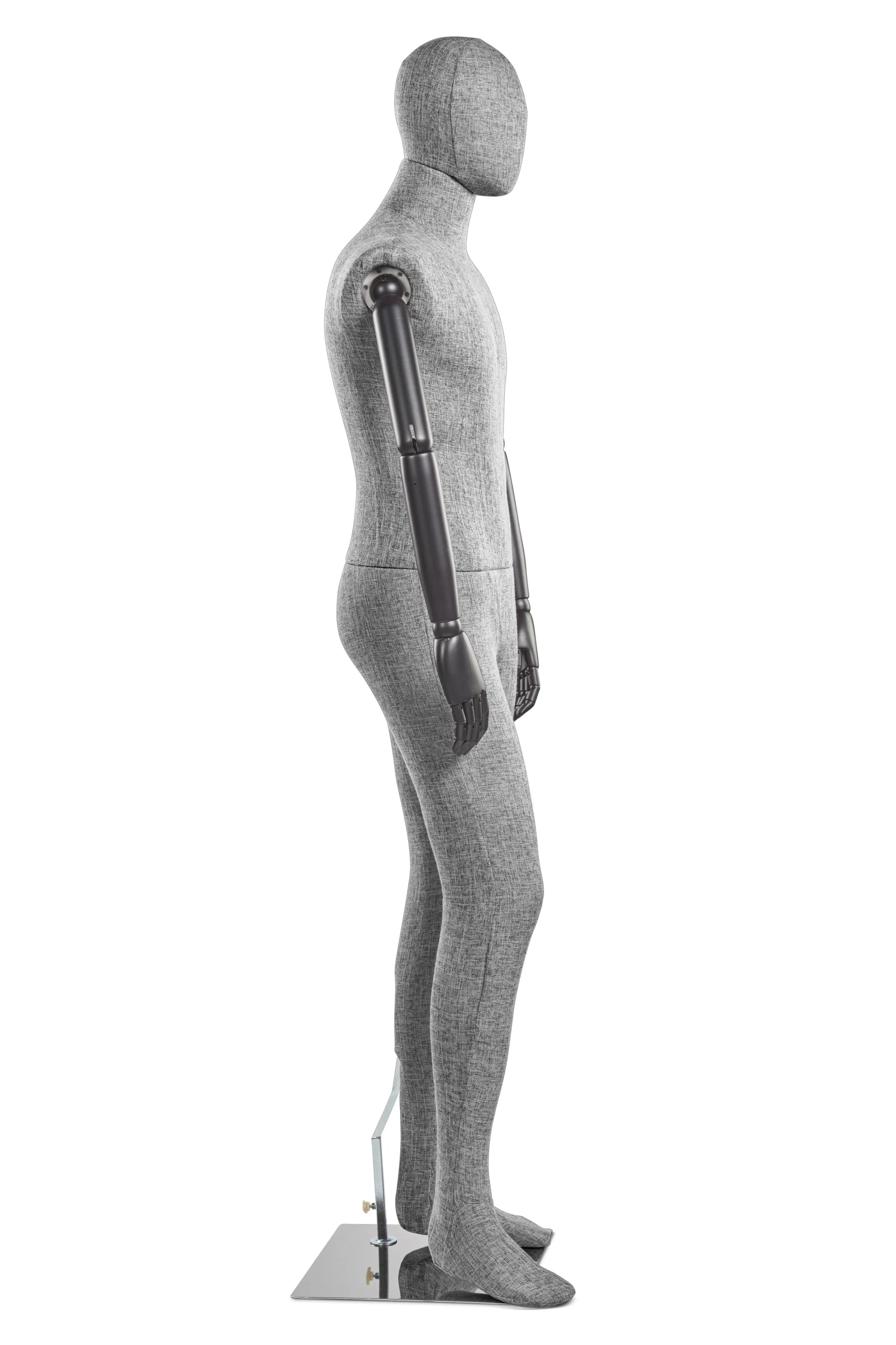 Male Fabric Wrapped Mannequin in Standing or Sitting Pose w/ Articulating Arms (WP Series) - Image 128