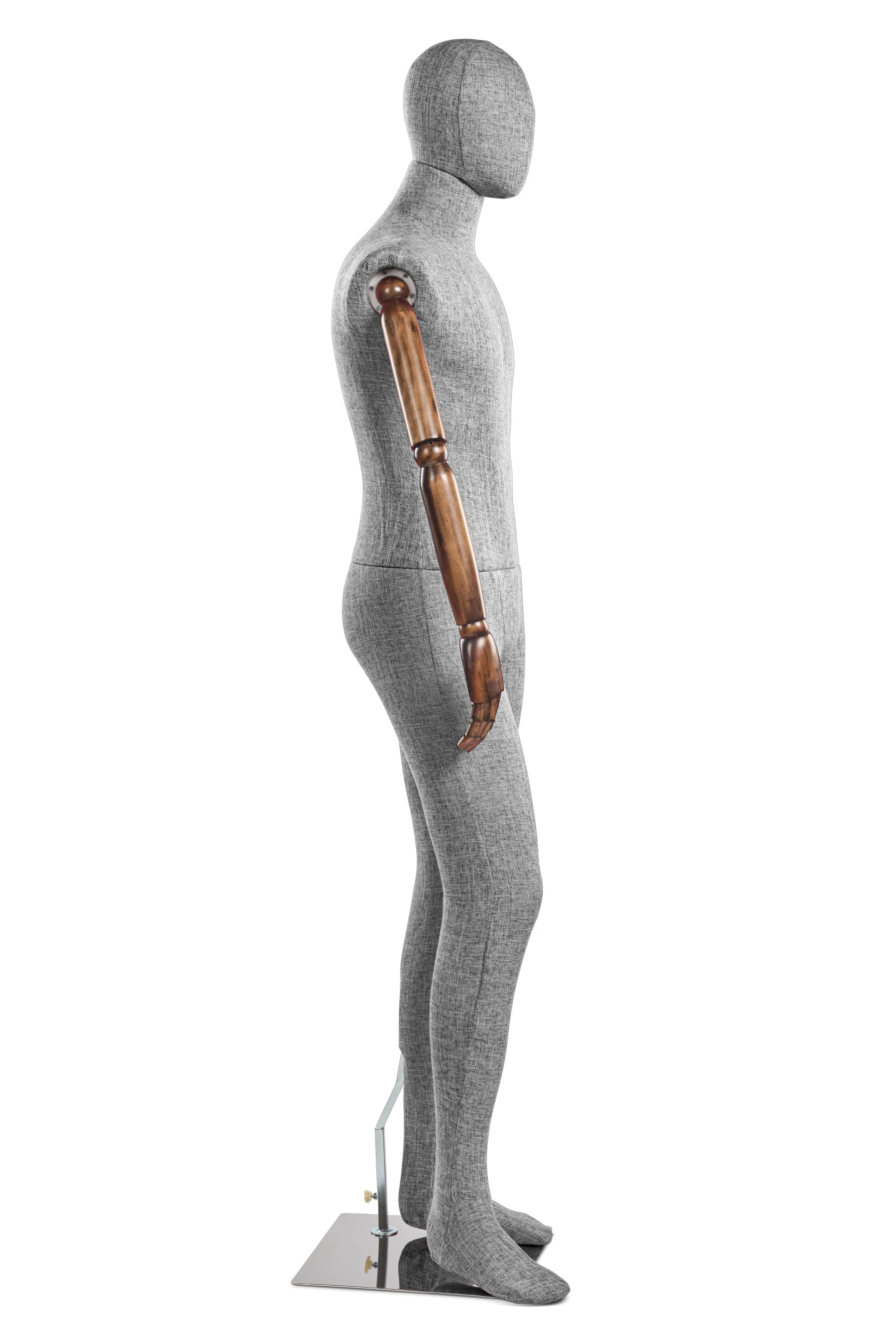 Male Fabric Wrapped Mannequin in Standing or Sitting Pose w/ Articulating Arms (WP Series) - Image 134