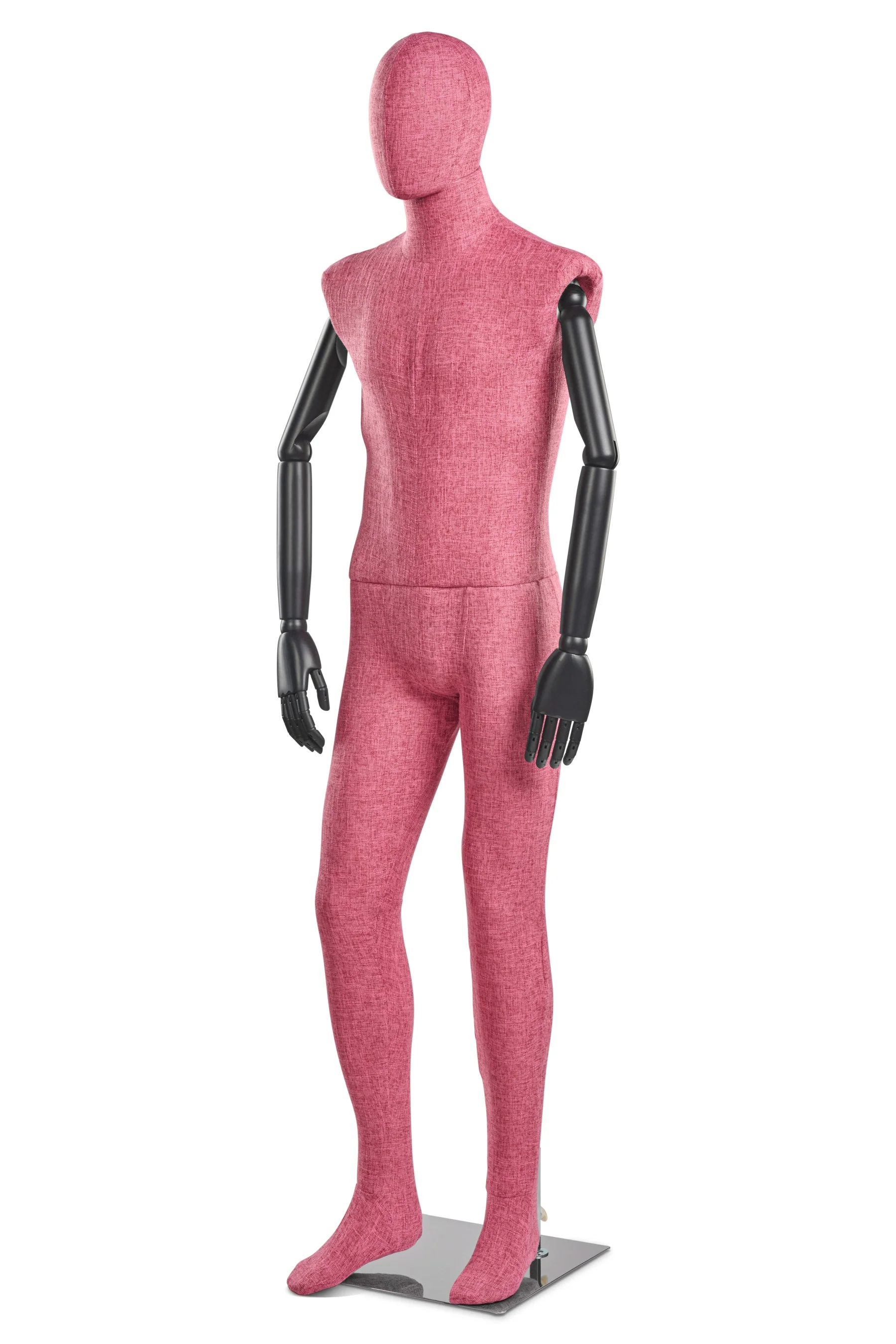 Male Fabric Wrapped Mannequin in Standing or Sitting Pose w/ Articulating Arms (WP Series) - Image 140