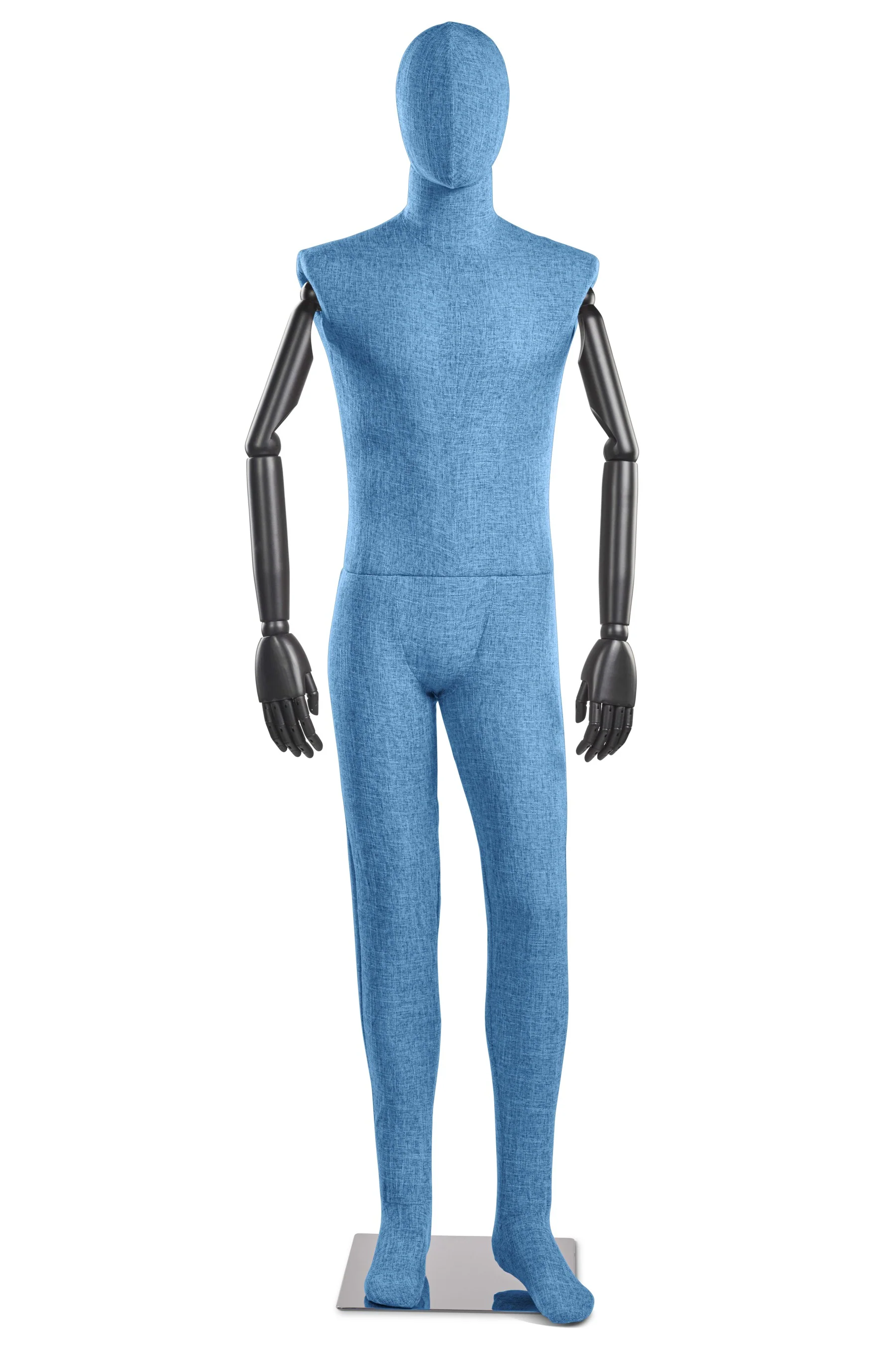 Male Fabric Wrapped Mannequin in Standing or Sitting Pose w/ Articulating Arms (WP Series) - Image 154
