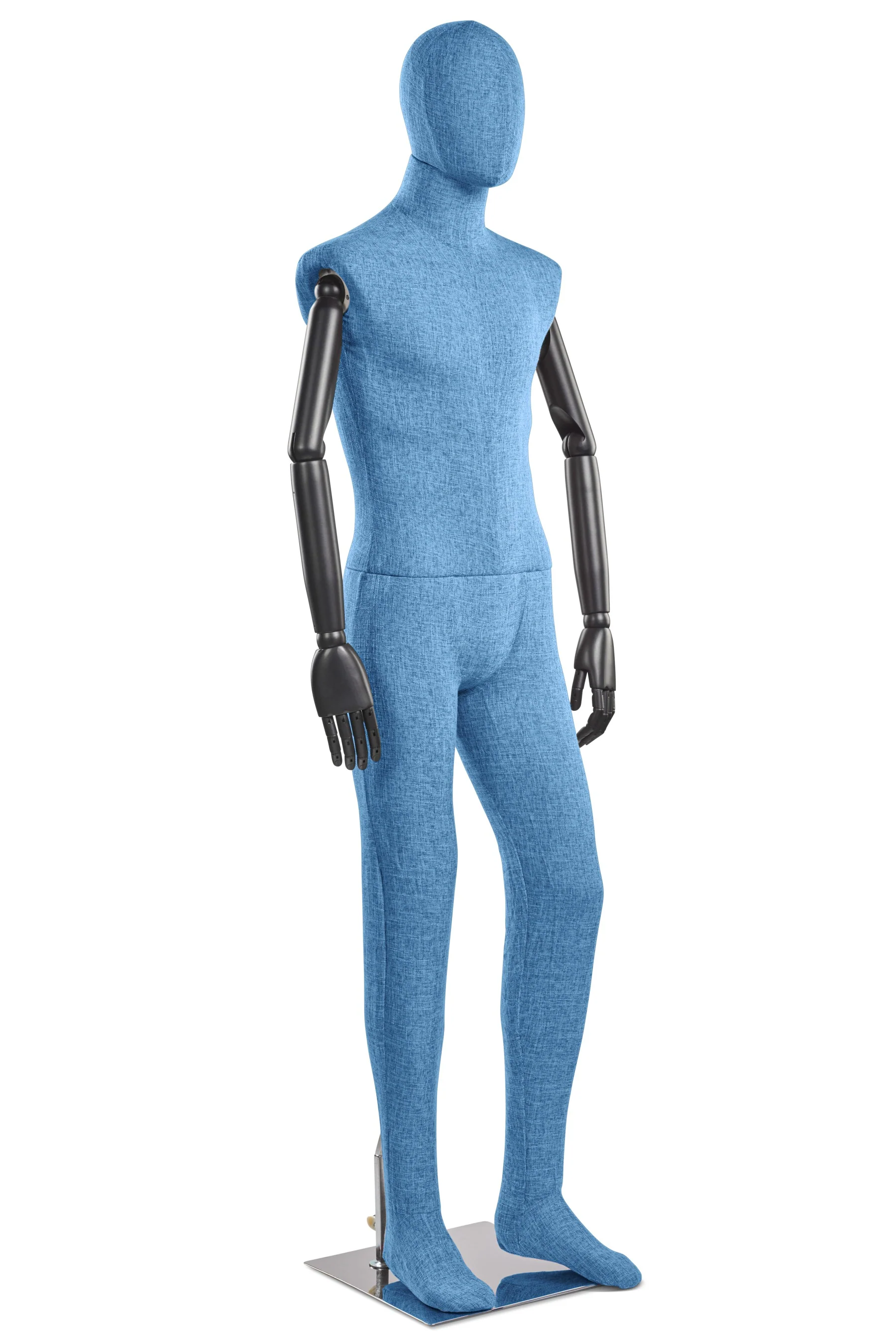 Male Fabric Wrapped Mannequin in Standing or Sitting Pose w/ Articulating Arms (WP Series) - Image 156