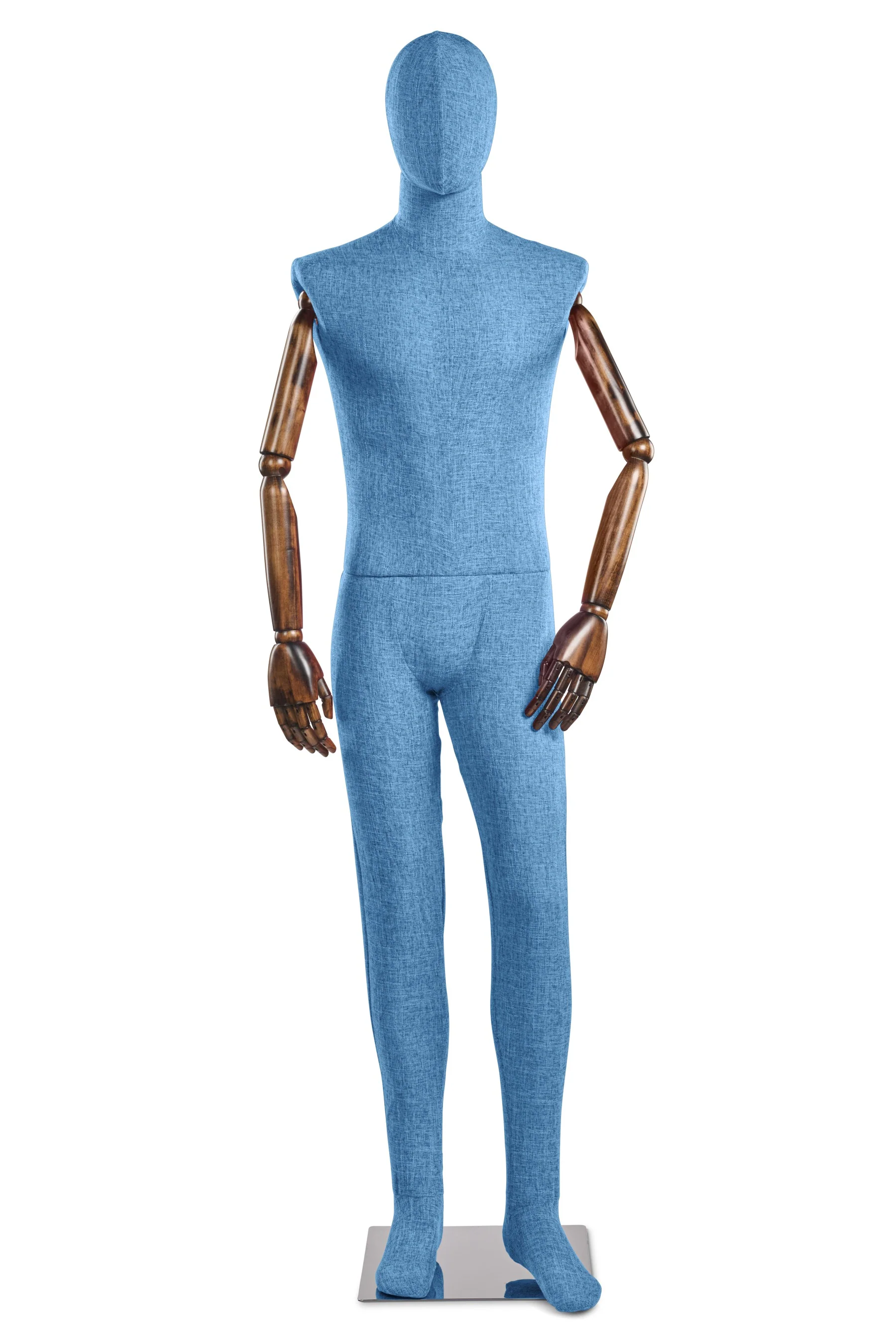 Male Fabric Wrapped Mannequin in Standing or Sitting Pose w/ Articulating Arms (WP Series) - Image 159