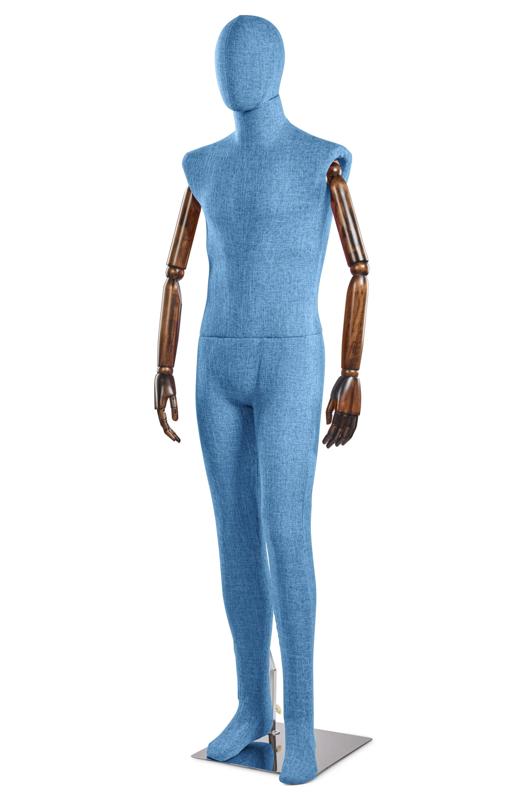 Male Fabric Wrapped Mannequin in Standing or Sitting Pose w/ Articulating Arms (WP Series) - Image 160