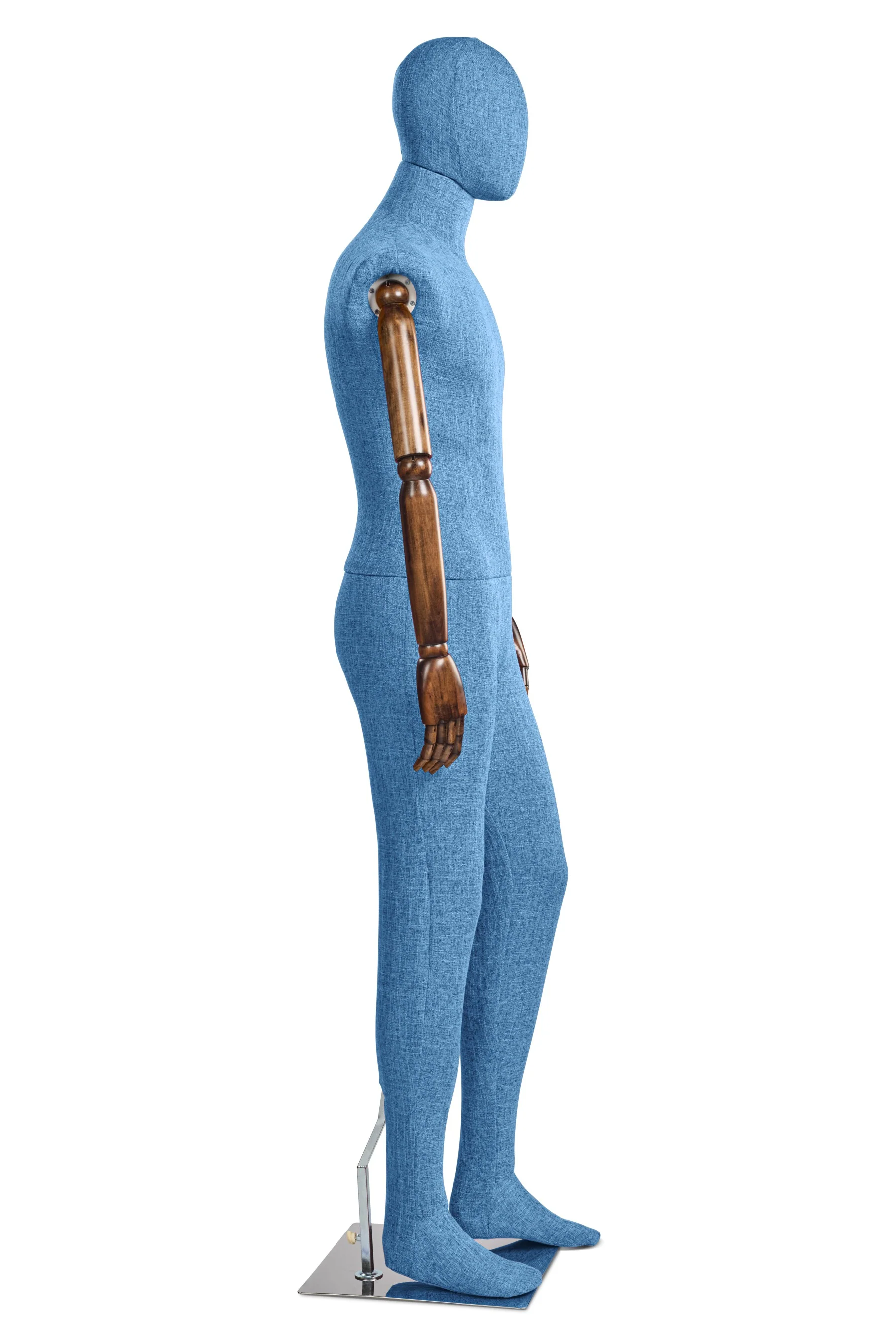 Male Fabric Wrapped Mannequin in Standing or Sitting Pose w/ Articulating Arms (WP Series) - Image 163