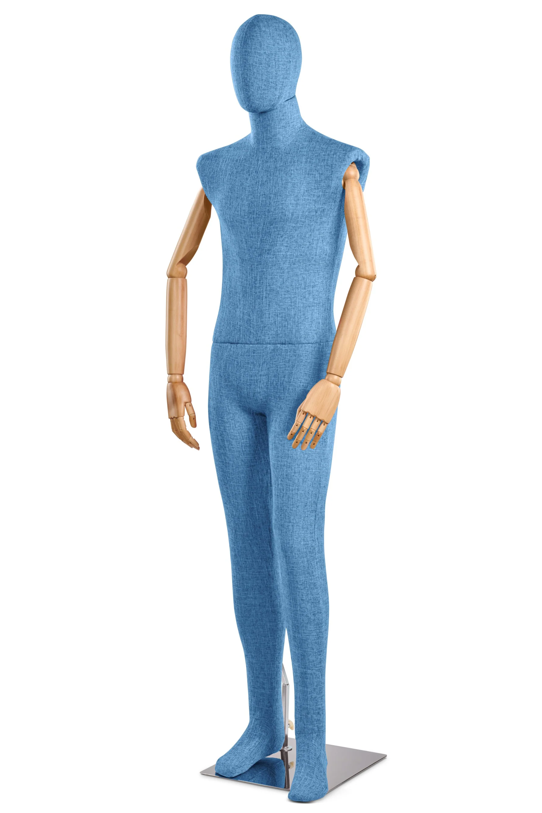 Male Fabric Wrapped Mannequin in Standing or Sitting Pose w/ Articulating Arms (WP Series) - Image 165