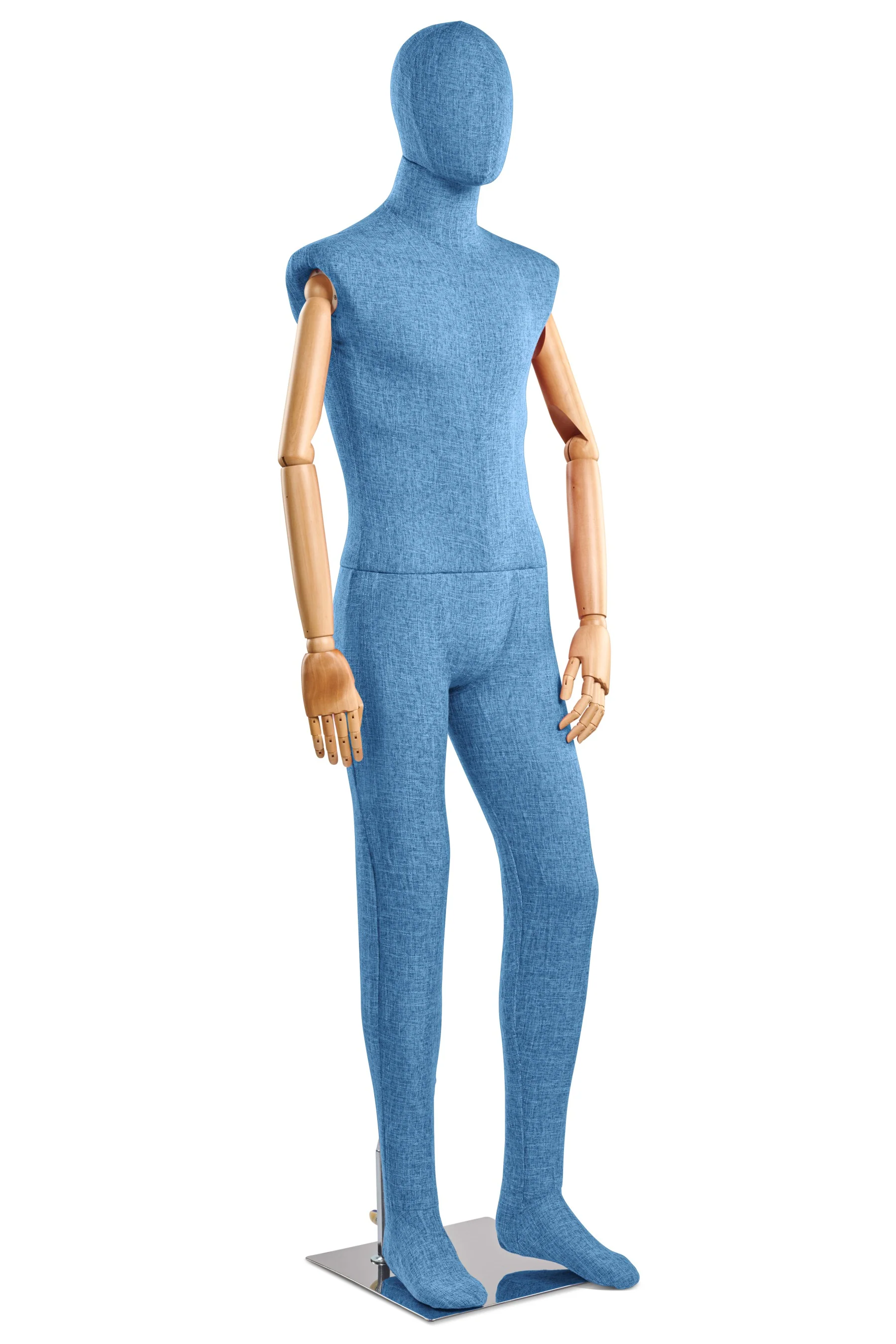 Male Fabric Wrapped Mannequin in Standing or Sitting Pose w/ Articulating Arms (WP Series) - Image 166