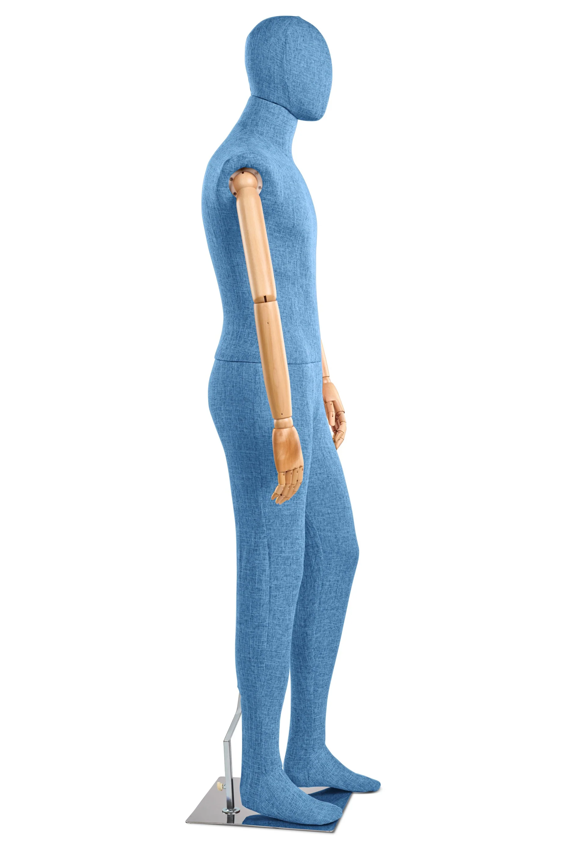 Male Fabric Wrapped Mannequin in Standing or Sitting Pose w/ Articulating Arms (WP Series) - Image 168