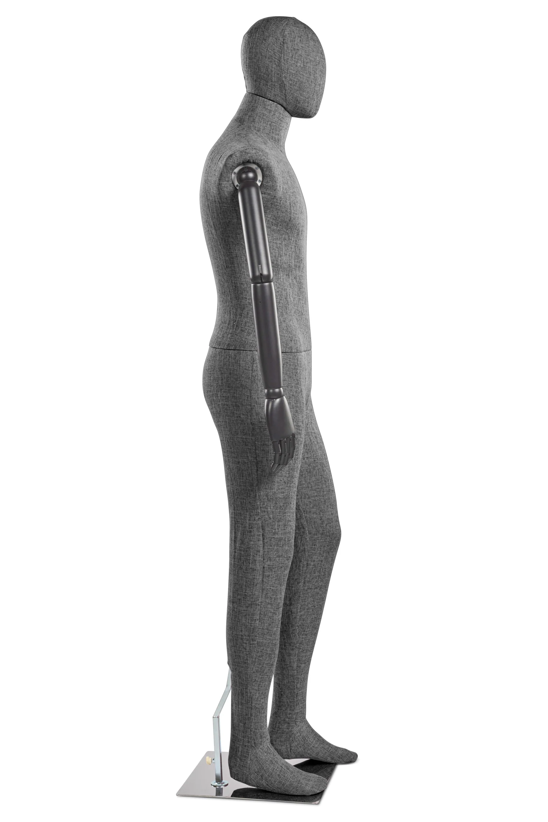 Male Fabric Wrapped Mannequin in Standing or Sitting Pose w/ Articulating Arms (WP Series) - Image 173