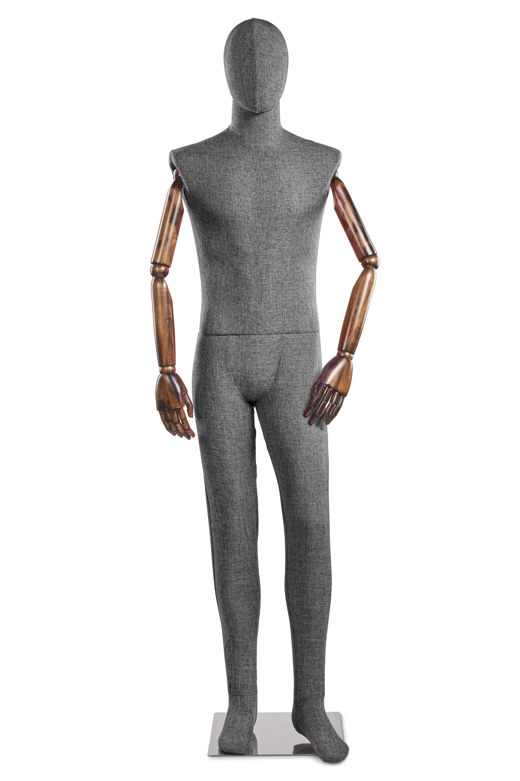 Male Fabric Wrapped Mannequin in Standing or Sitting Pose w/ Articulating Arms (WP Series) - Image 174