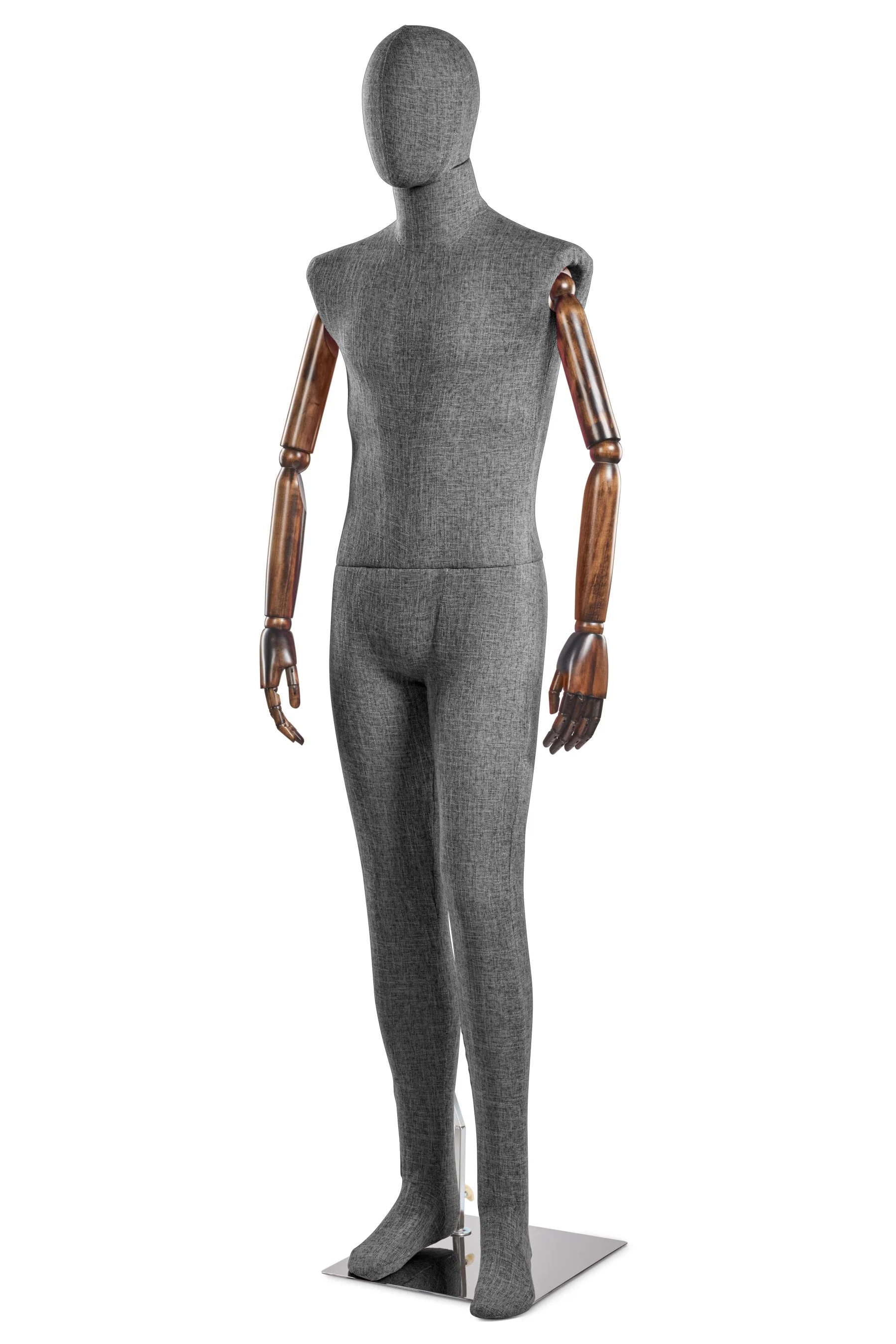 Male Fabric Wrapped Mannequin in Standing or Sitting Pose w/ Articulating Arms (WP Series) - Image 175
