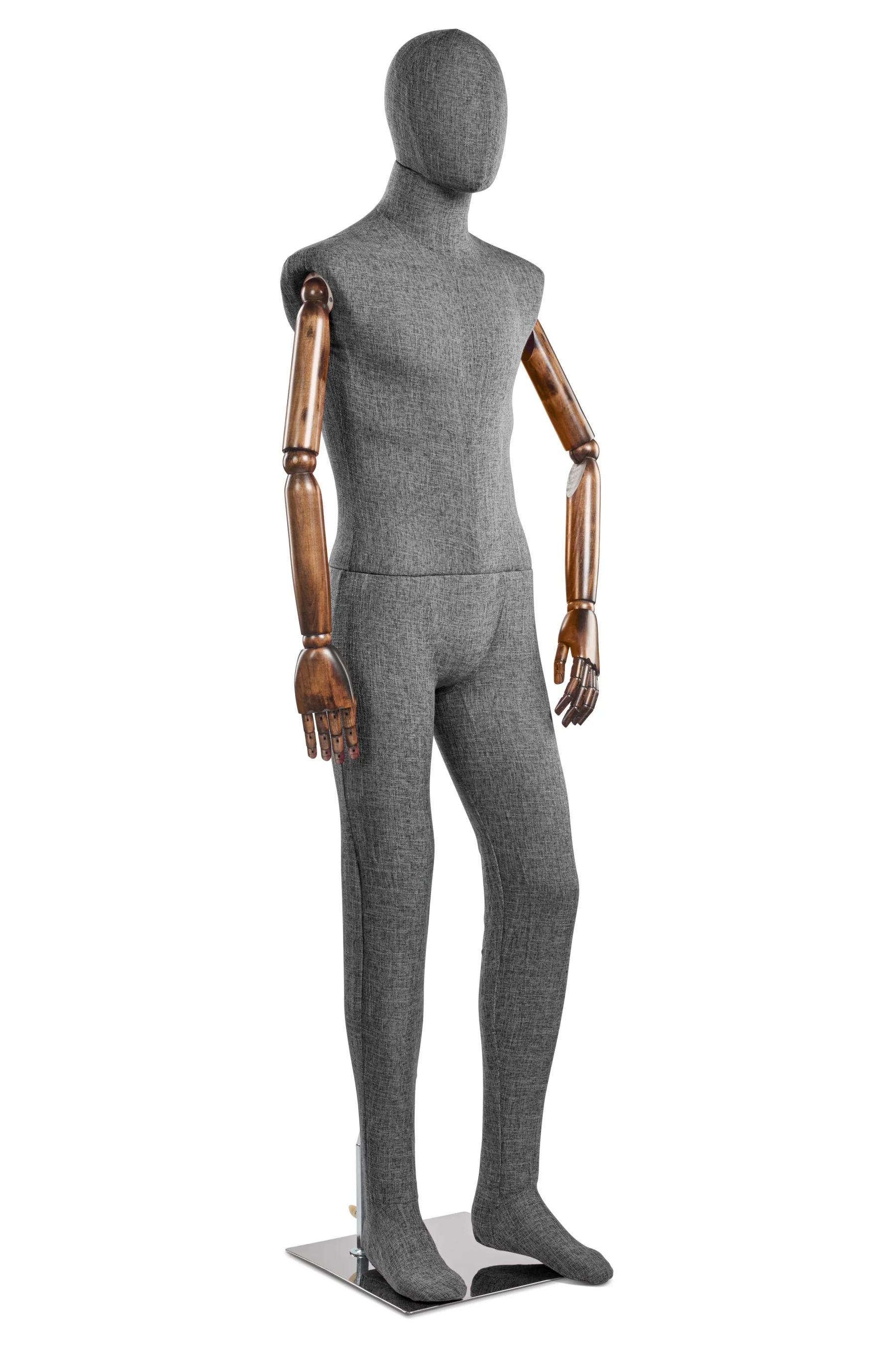 Male Fabric Wrapped Mannequin in Standing or Sitting Pose w/ Articulating Arms (WP Series) - Image 176
