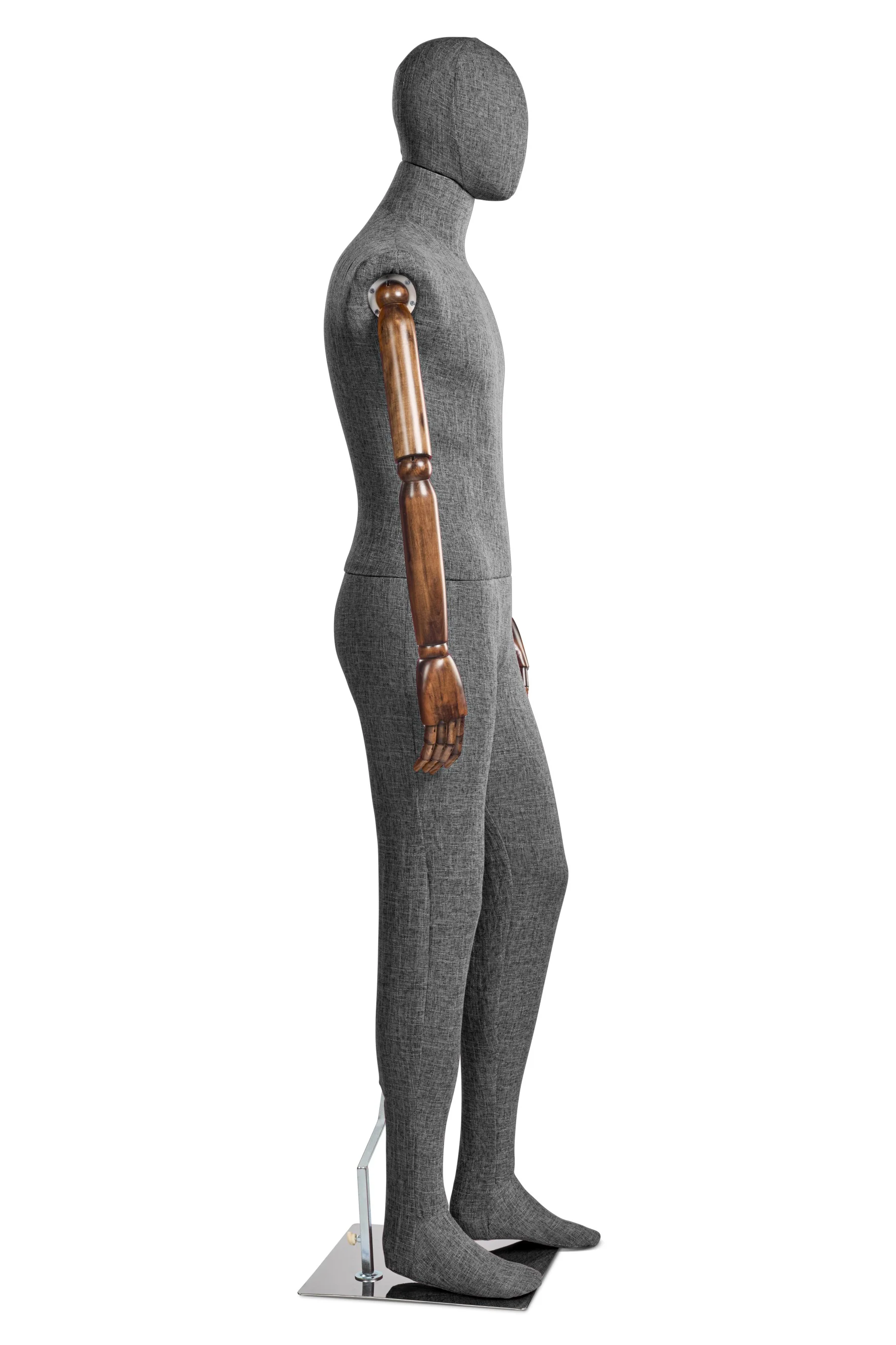 Male Fabric Wrapped Mannequin in Standing or Sitting Pose w/ Articulating Arms (WP Series) - Image 178