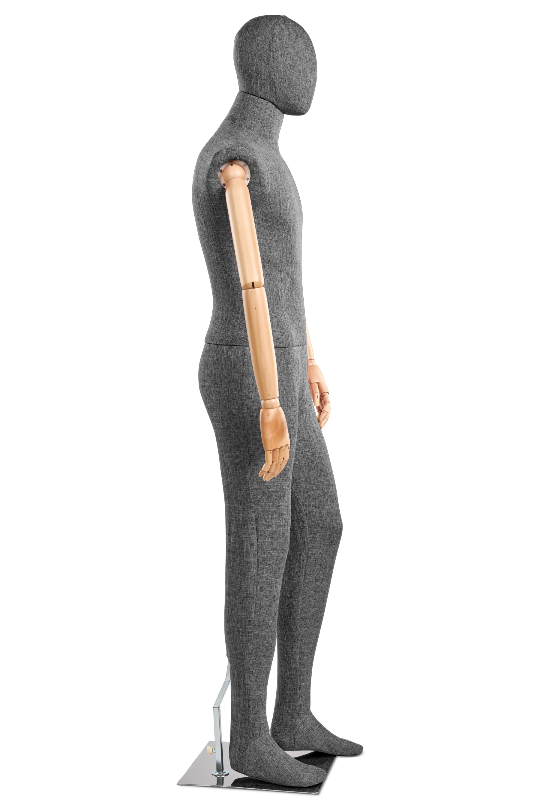 Male Fabric Wrapped Mannequin in Standing or Sitting Pose w/ Articulating Arms (WP Series) - Image 183