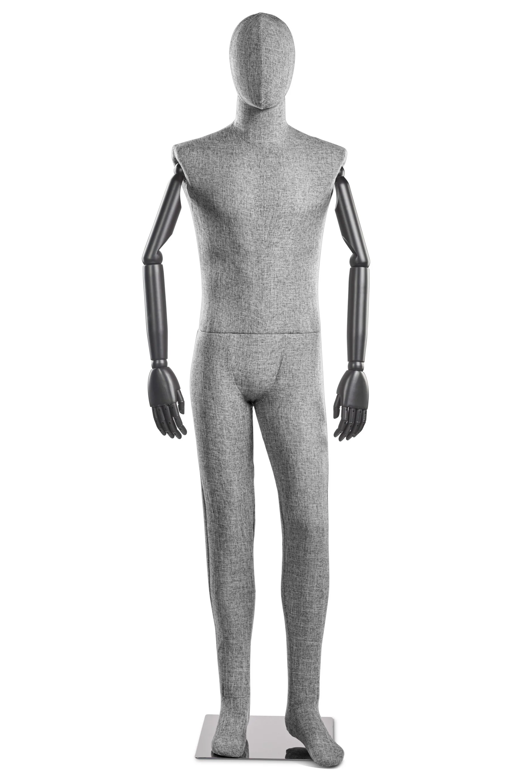 Male Fabric Wrapped Mannequin in Standing or Sitting Pose w/ Articulating Arms (WP Series) - Image 184