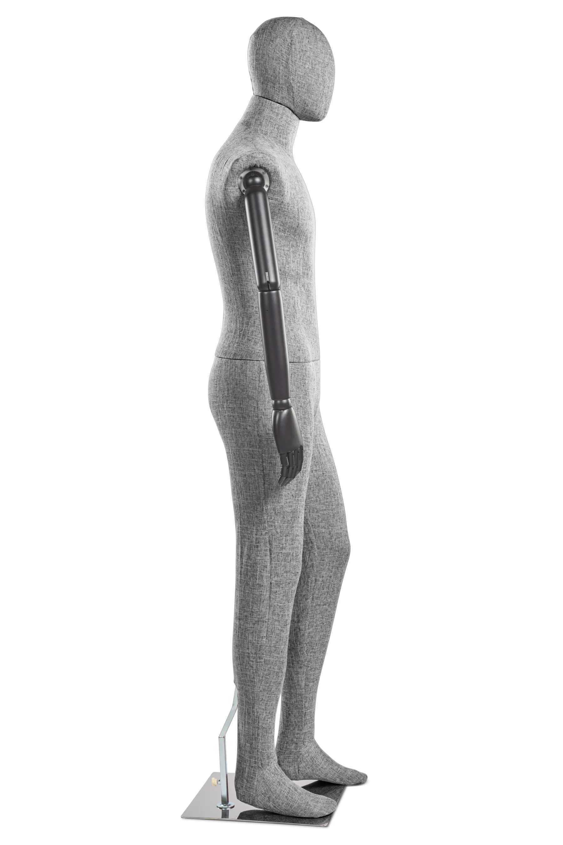 Male Fabric Wrapped Mannequin in Standing or Sitting Pose w/ Articulating Arms (WP Series) - Image 188