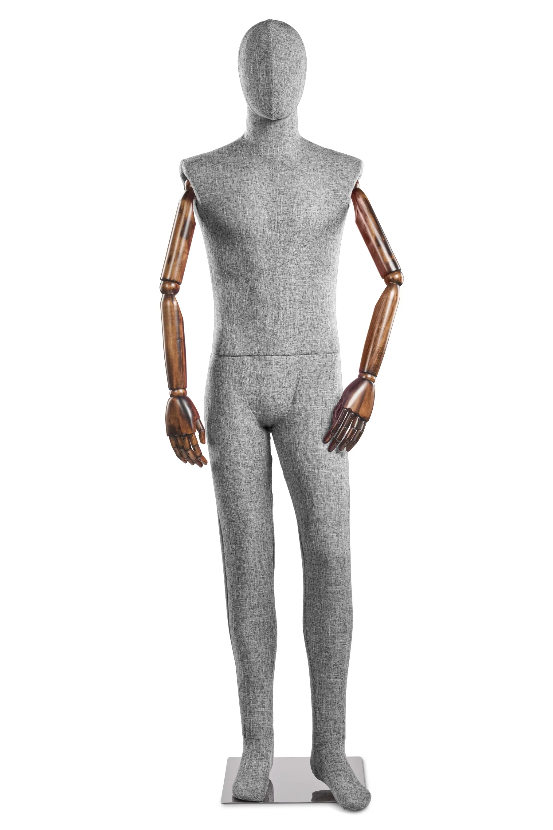 Male Fabric Wrapped Mannequin in Standing or Sitting Pose w/ Articulating Arms (WP Series) - Image 189