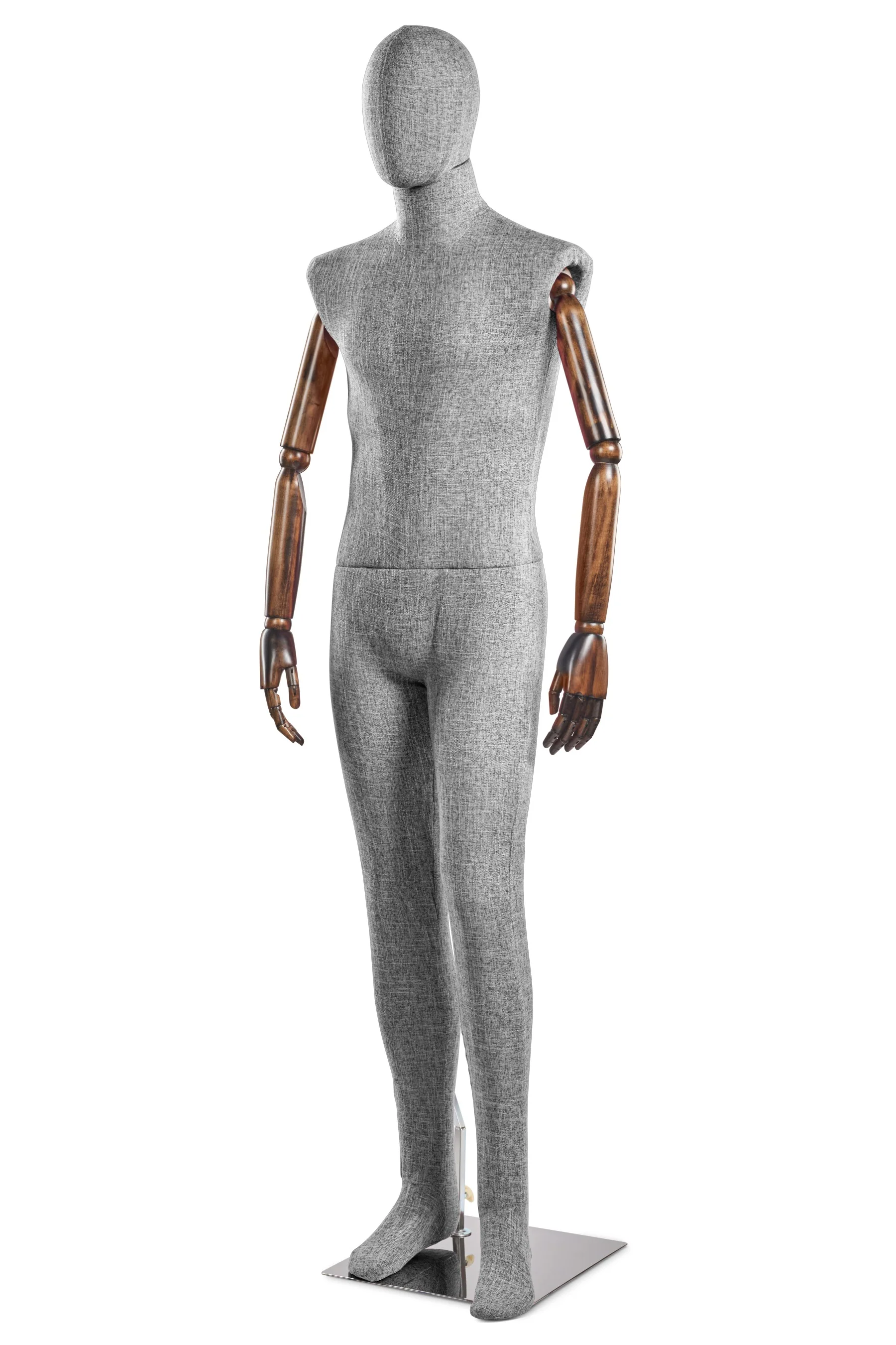 Male Fabric Wrapped Mannequin in Standing or Sitting Pose w/ Articulating Arms (WP Series) - Image 190