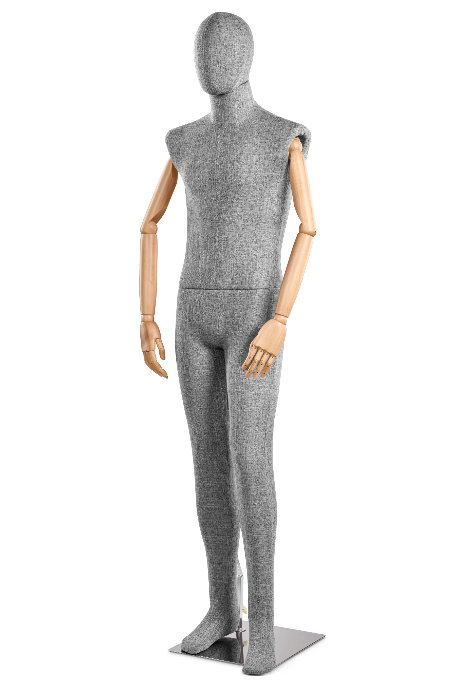 Male Fabric Wrapped Mannequin in Standing or Sitting Pose w/ Articulating Arms (WP Series) - Image 195