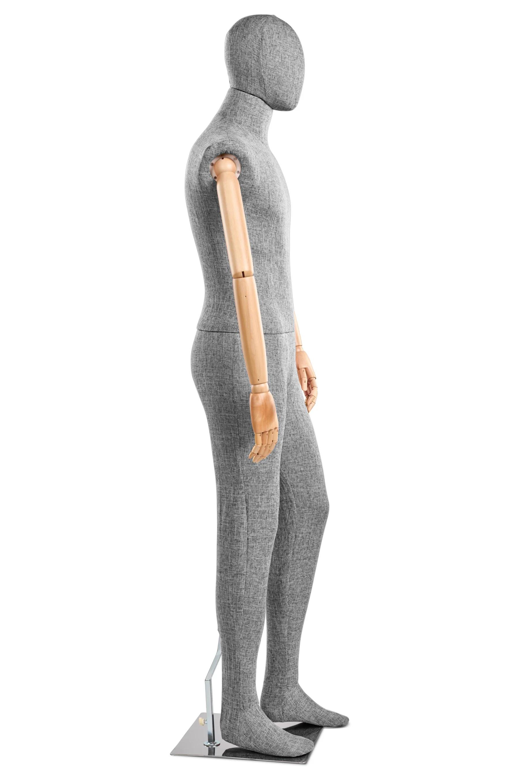 Male Fabric Wrapped Mannequin in Standing or Sitting Pose w/ Articulating Arms (WP Series) - Image 198