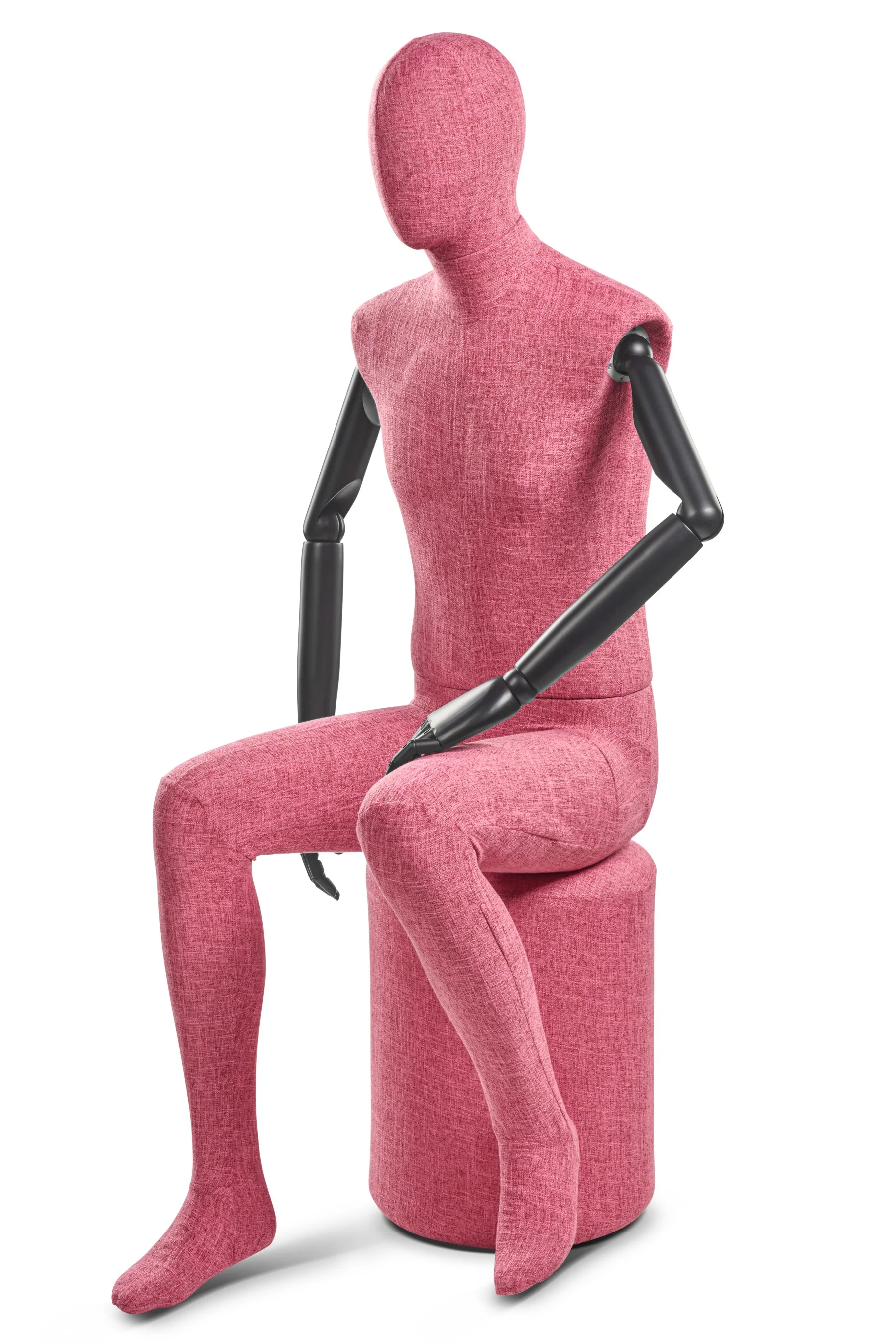 Male Fabric Wrapped Mannequin in Standing or Sitting Pose w/ Articulating Arms (WP Series) - Image 241