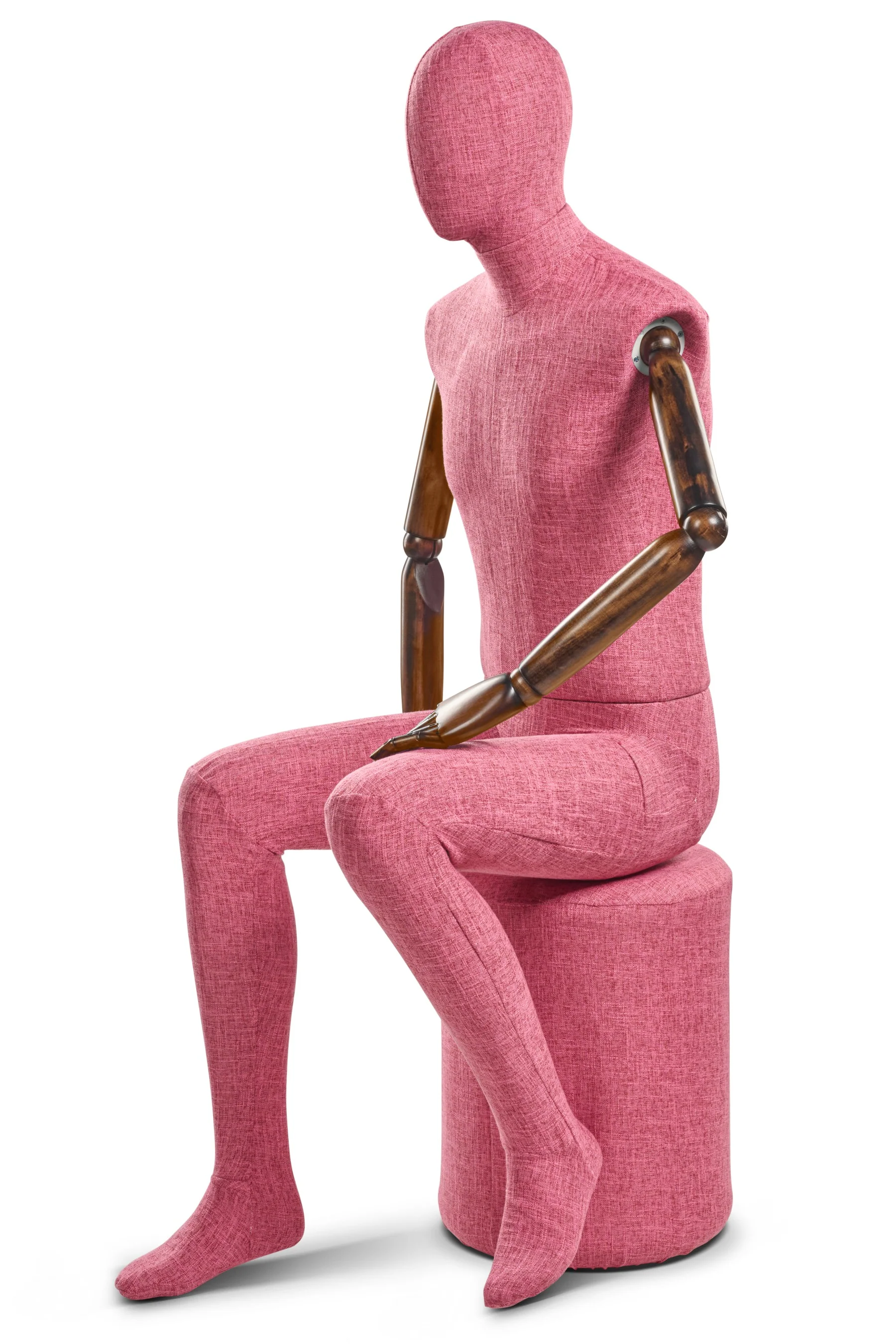 Male Fabric Wrapped Mannequin in Standing or Sitting Pose w/ Articulating Arms (WP Series) - Image 244