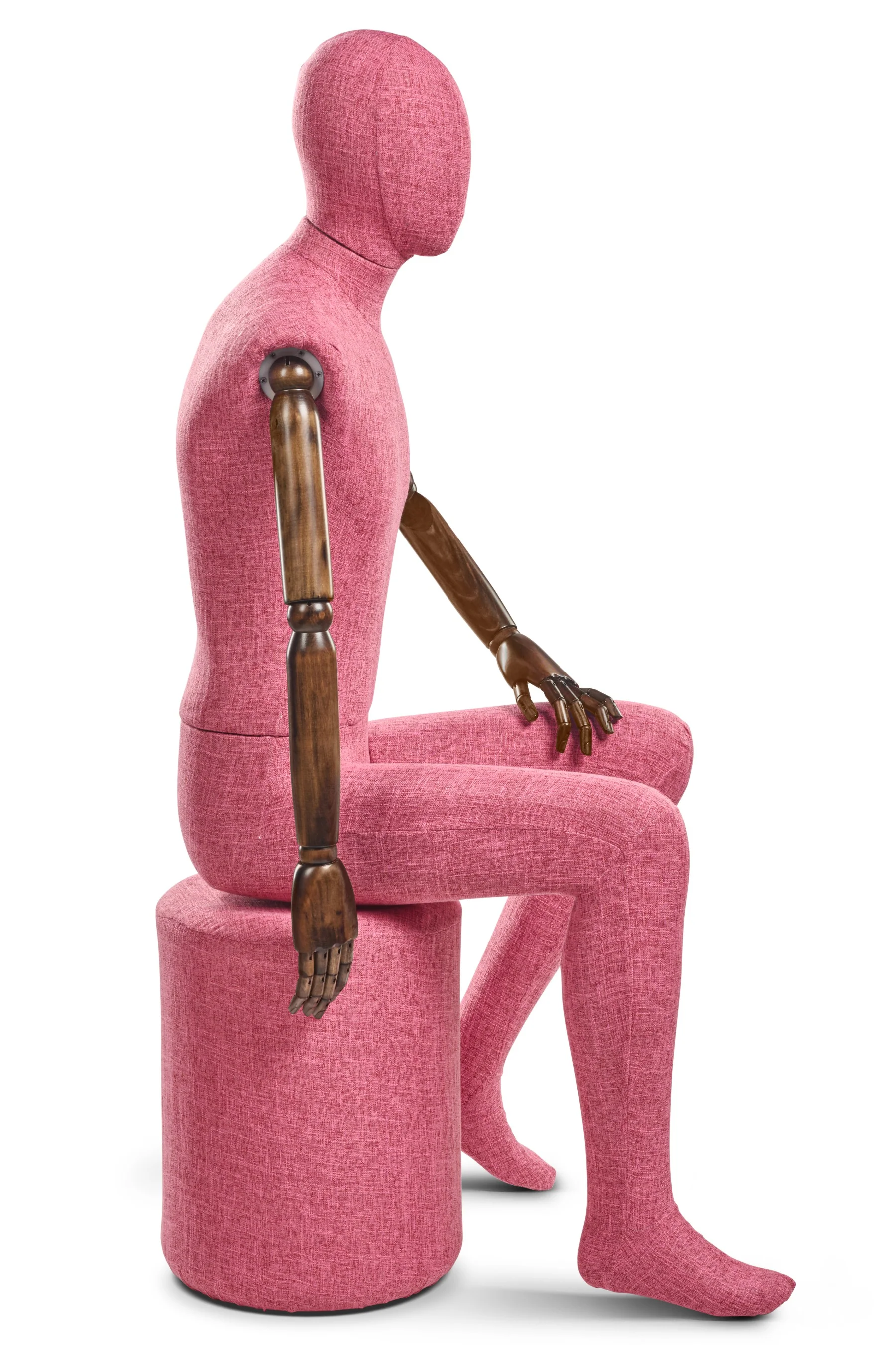 Male Fabric Wrapped Mannequin in Standing or Sitting Pose w/ Articulating Arms (WP Series) - Image 245