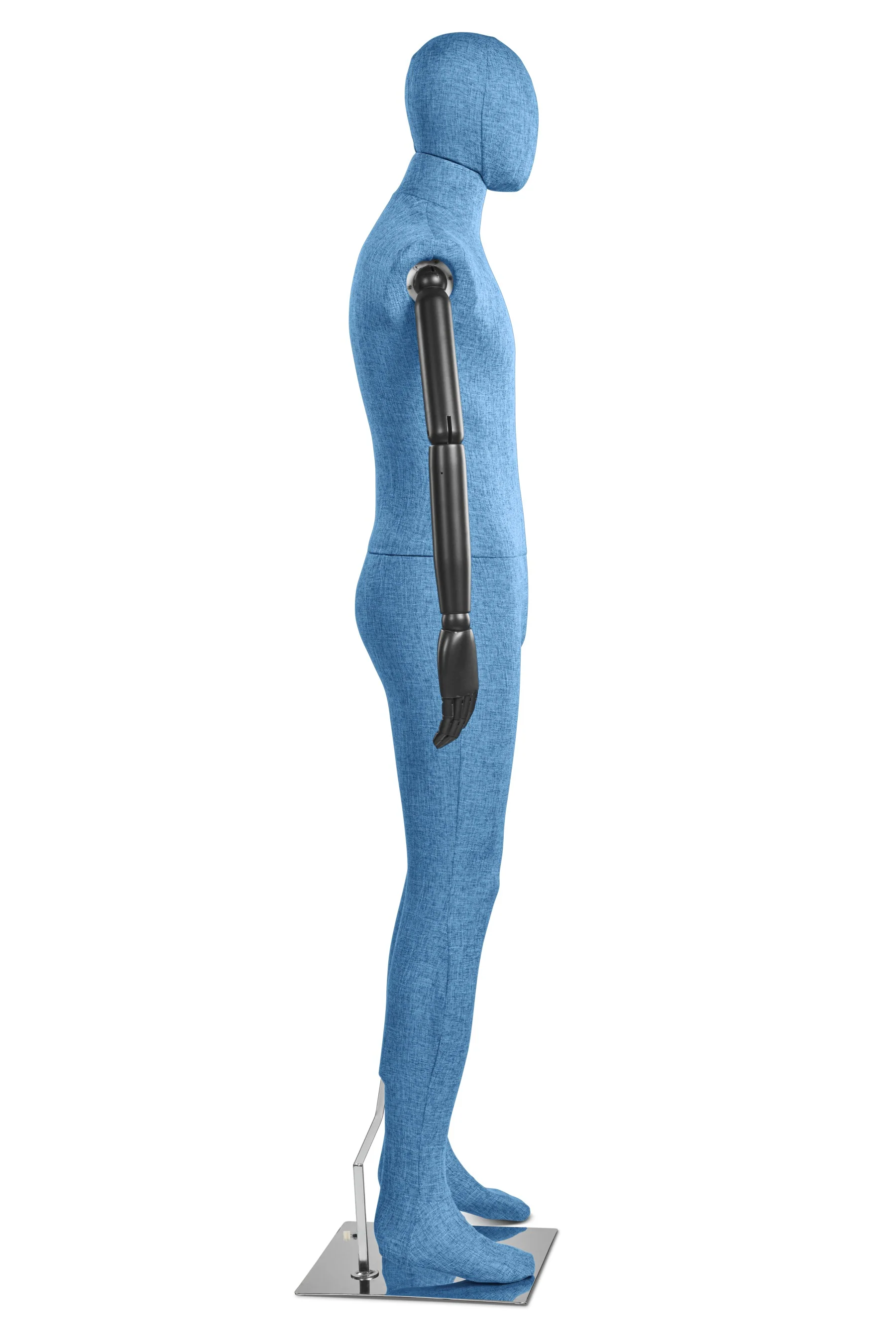 Male Fabric Wrapped Mannequin in Standing or Sitting Pose w/ Articulating Arms (WP Series) - Image 38
