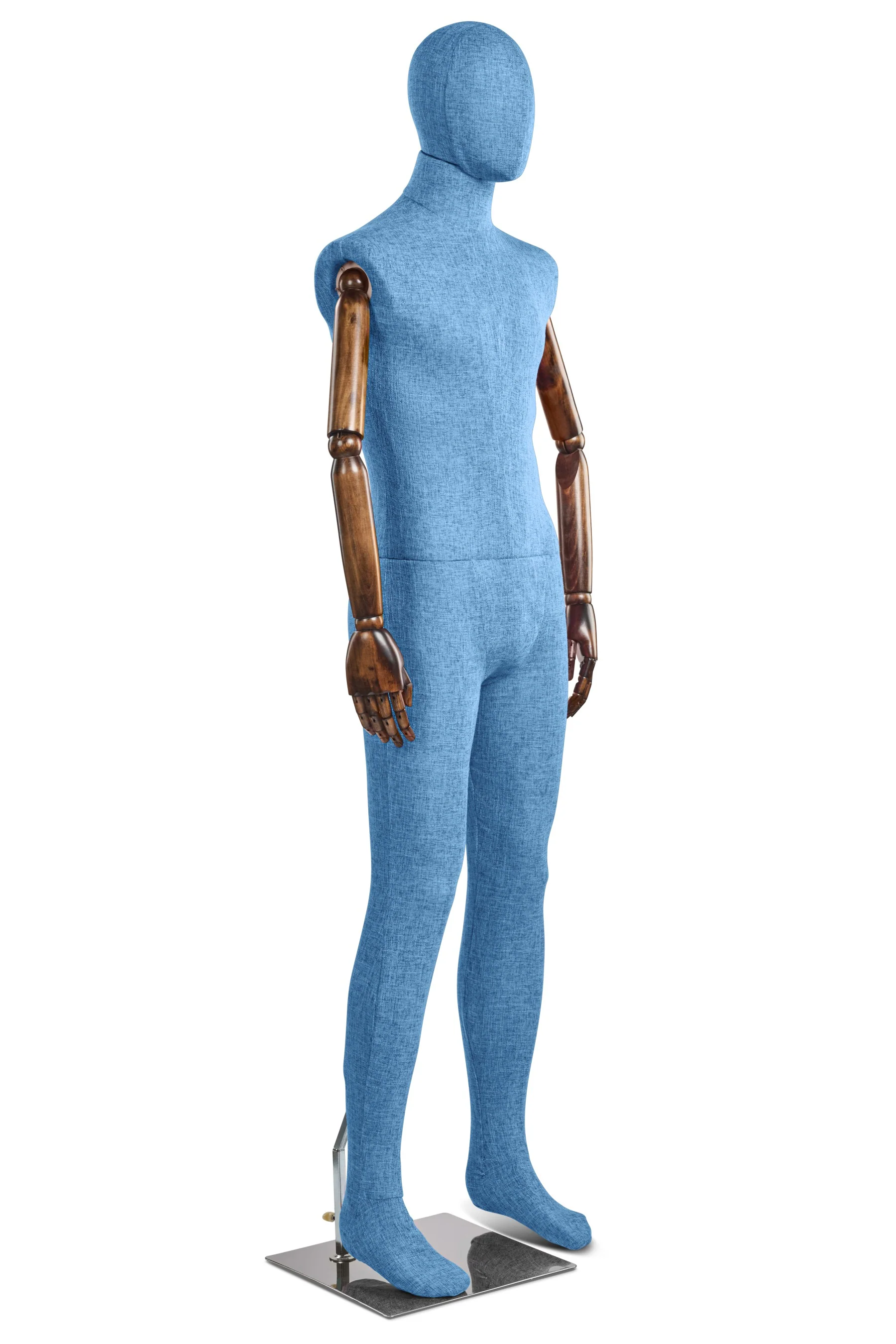 Male Fabric Wrapped Mannequin in Standing or Sitting Pose w/ Articulating Arms (WP Series) - Image 41