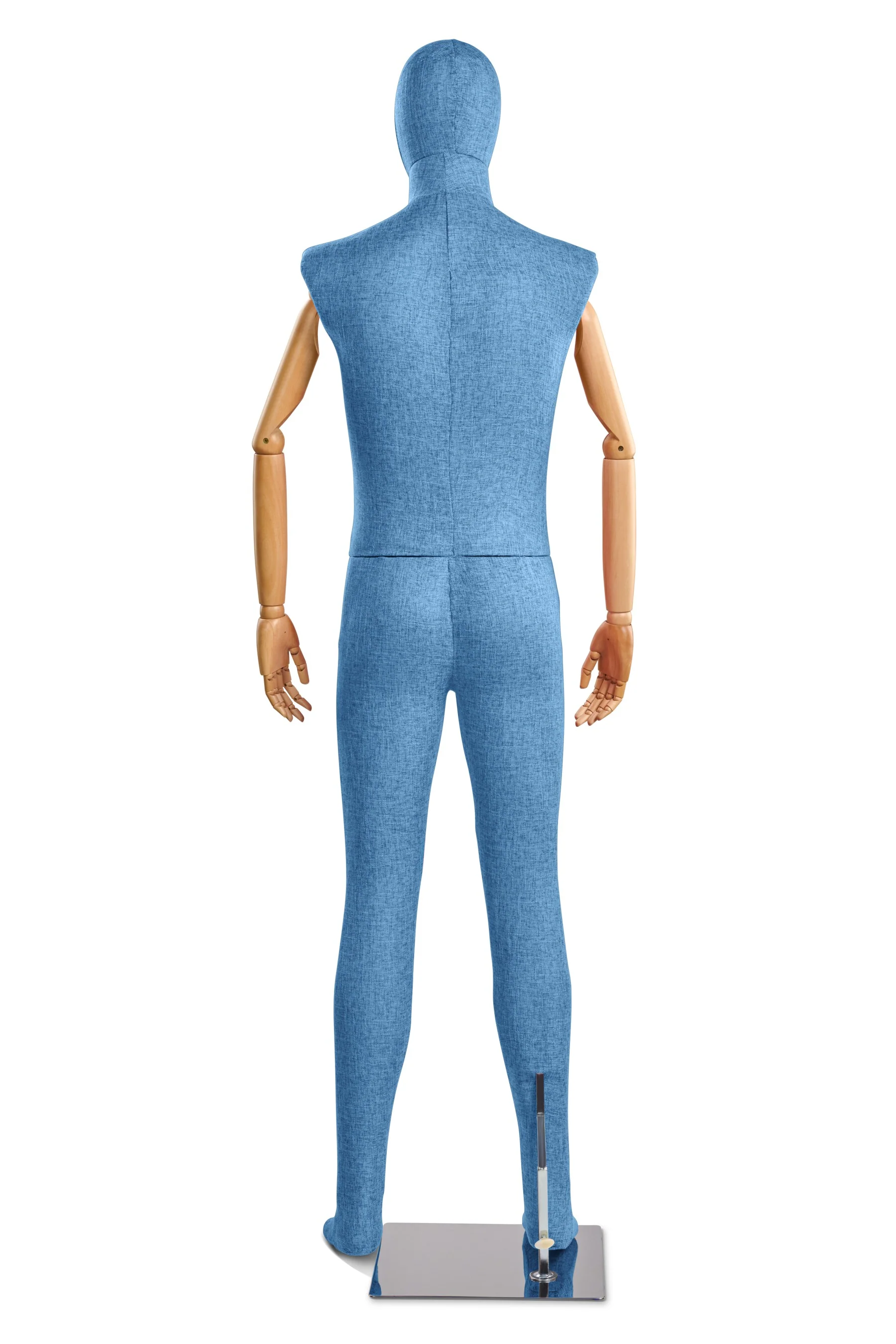 Male Fabric Wrapped Mannequin in Standing or Sitting Pose w/ Articulating Arms (WP Series) - Image 47