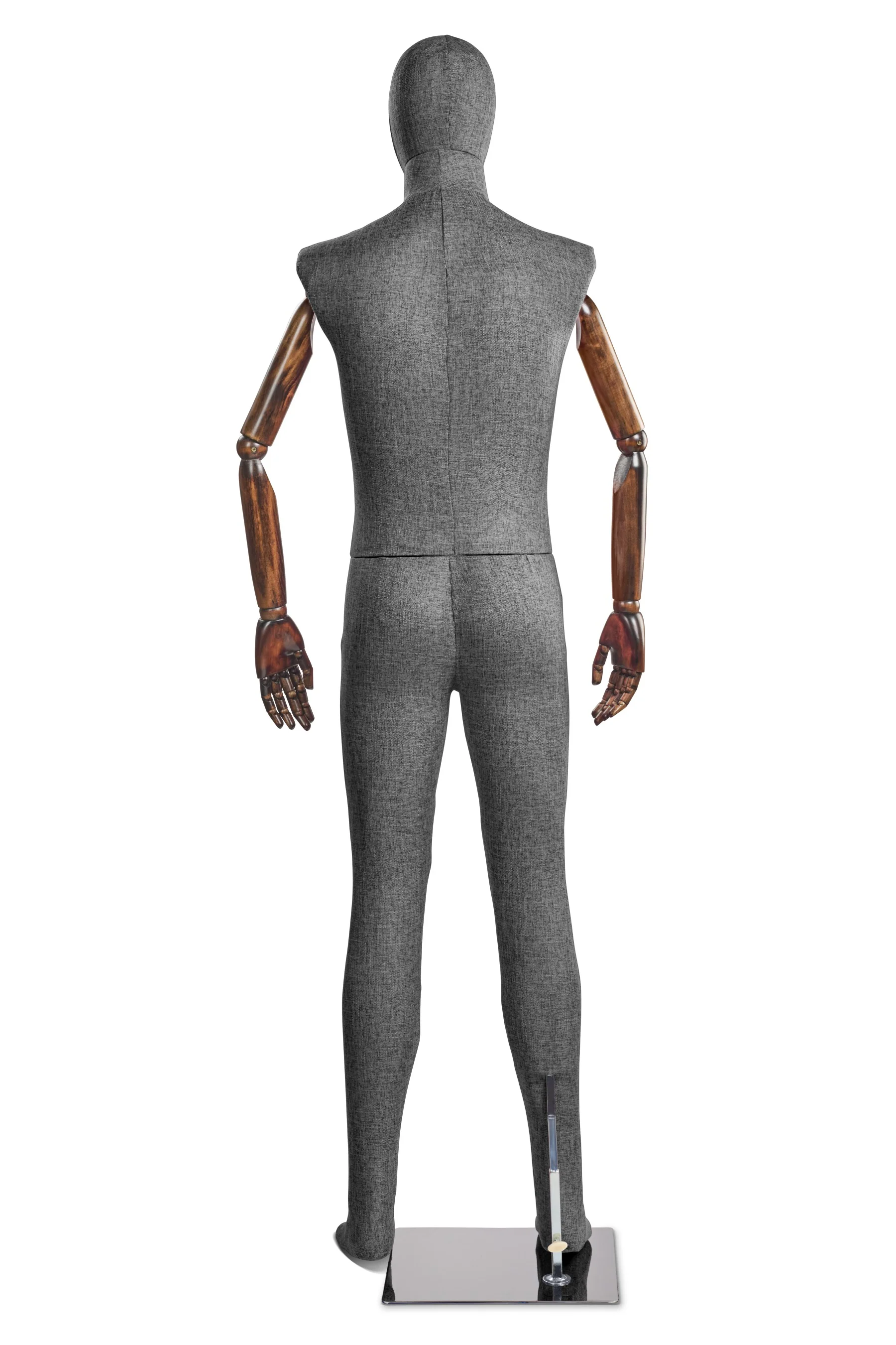 Male Fabric Wrapped Mannequin in Standing or Sitting Pose w/ Articulating Arms (WP Series) - Image 57