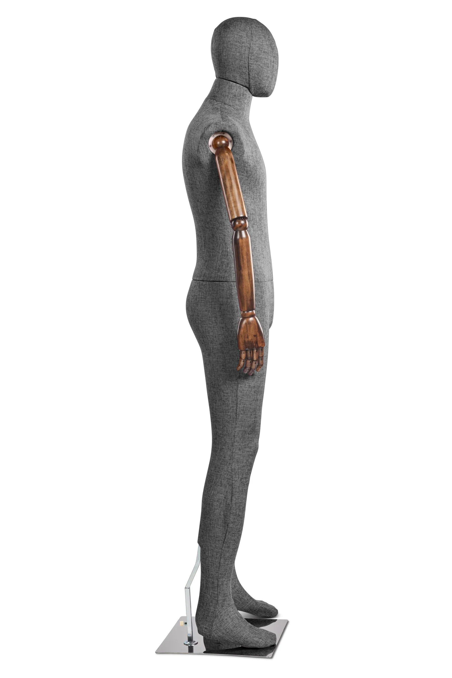 Male Fabric Wrapped Mannequin in Standing or Sitting Pose w/ Articulating Arms (WP Series) - Image 58