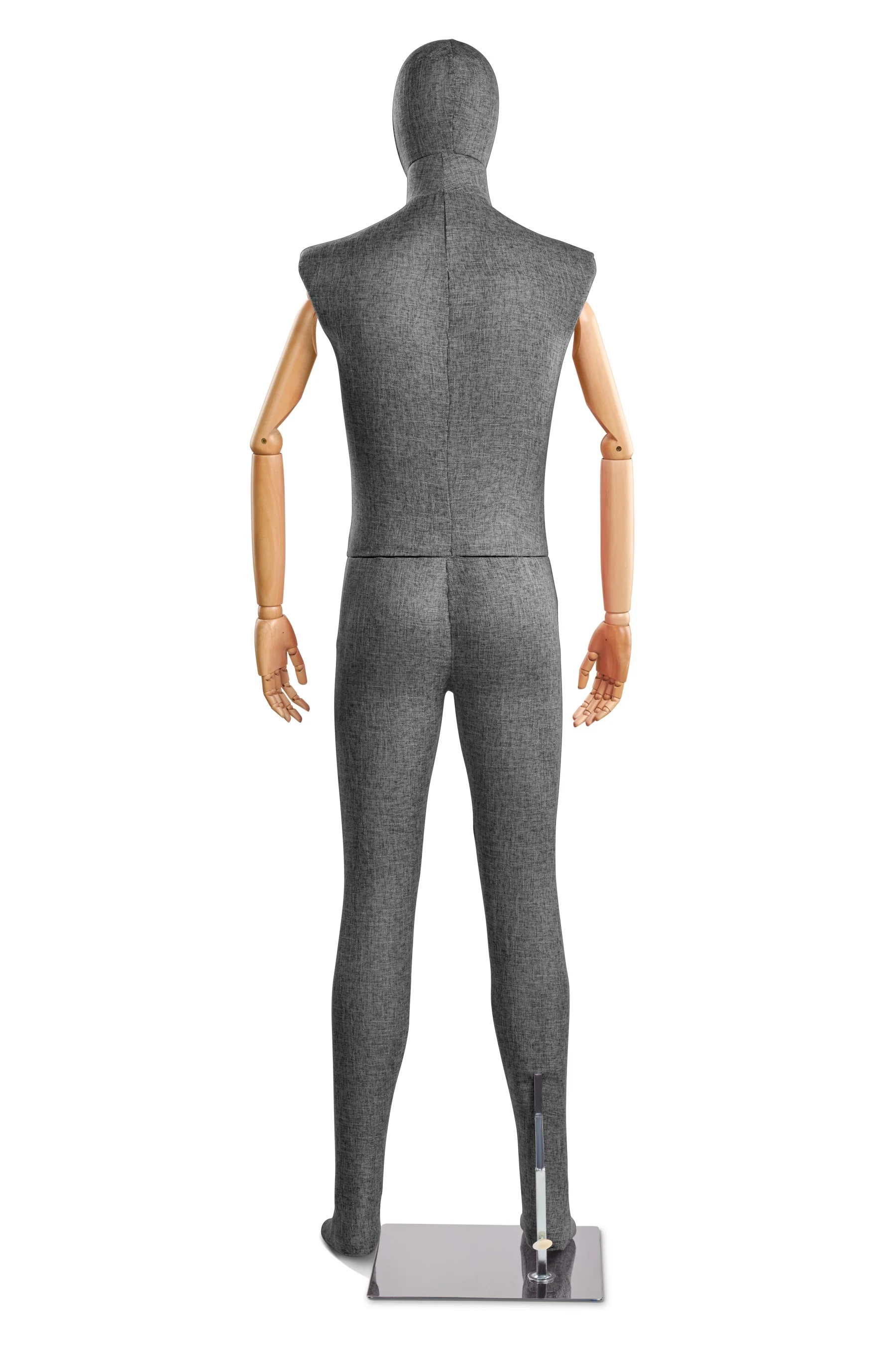 Male Fabric Wrapped Mannequin in Standing or Sitting Pose w/ Articulating Arms (WP Series) - Image 62