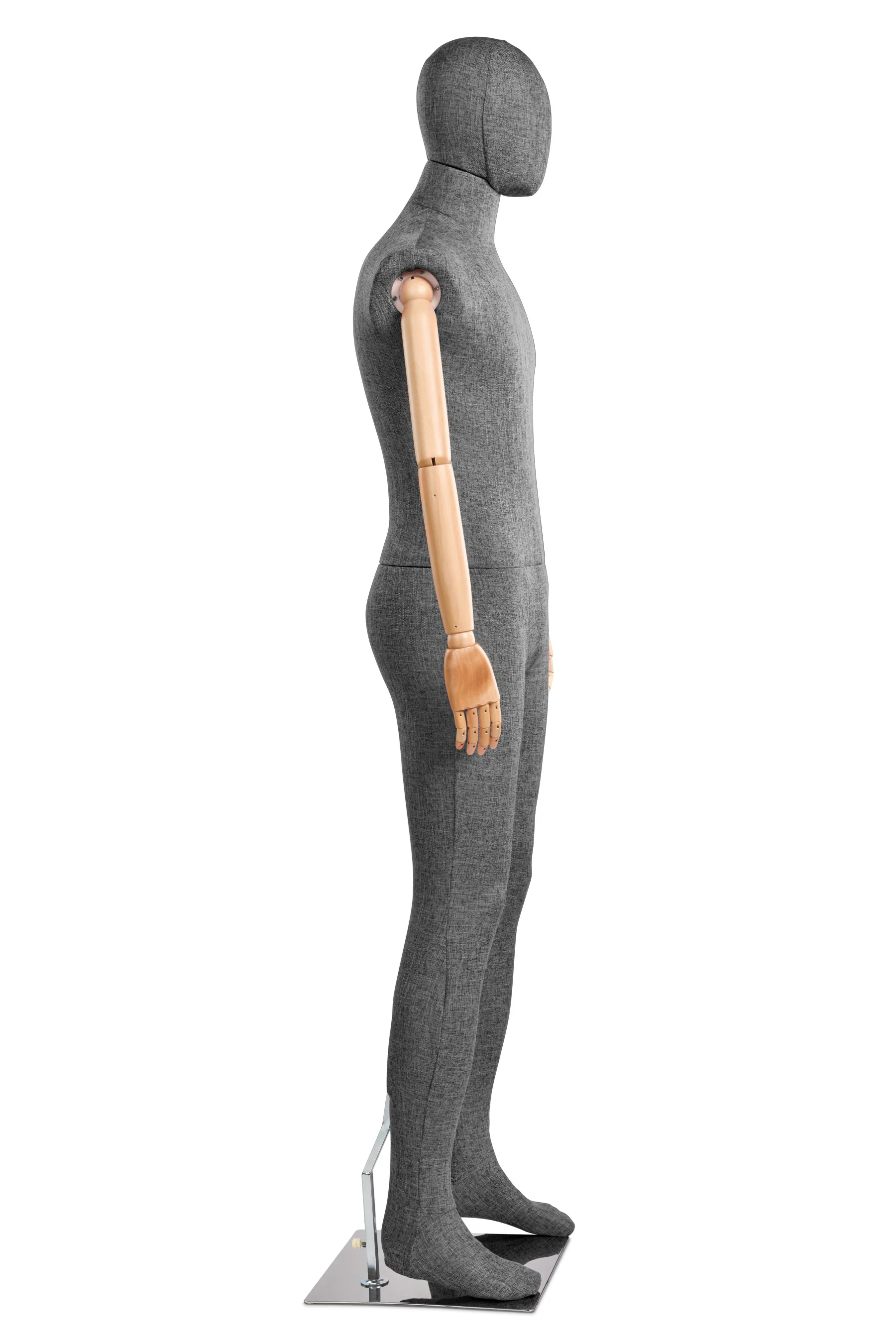 Male Fabric Wrapped Mannequin in Standing or Sitting Pose w/ Articulating Arms (WP Series) - Image 63