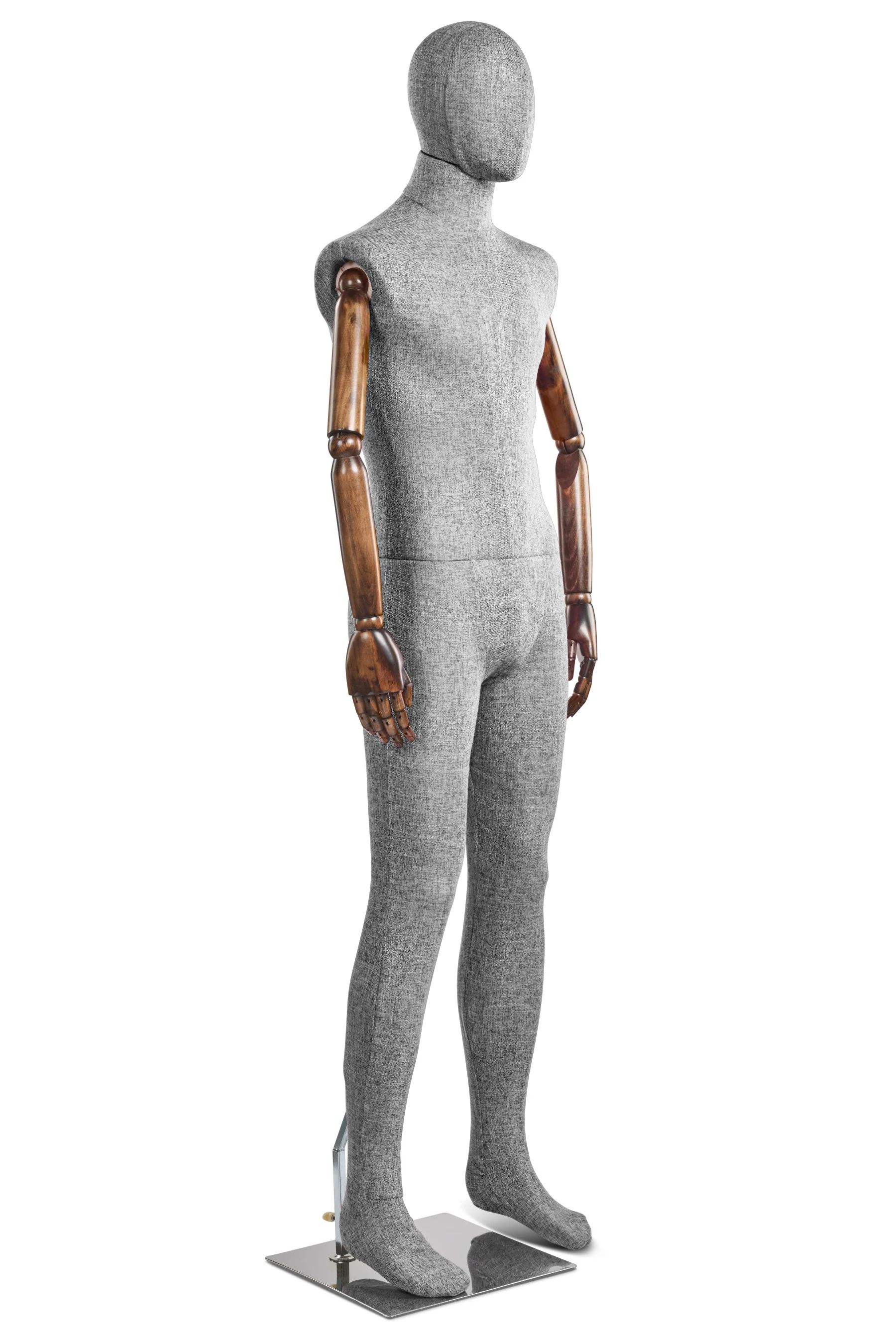 Male Fabric Wrapped Mannequin in Standing or Sitting Pose w/ Articulating Arms (WP Series) - Image 71