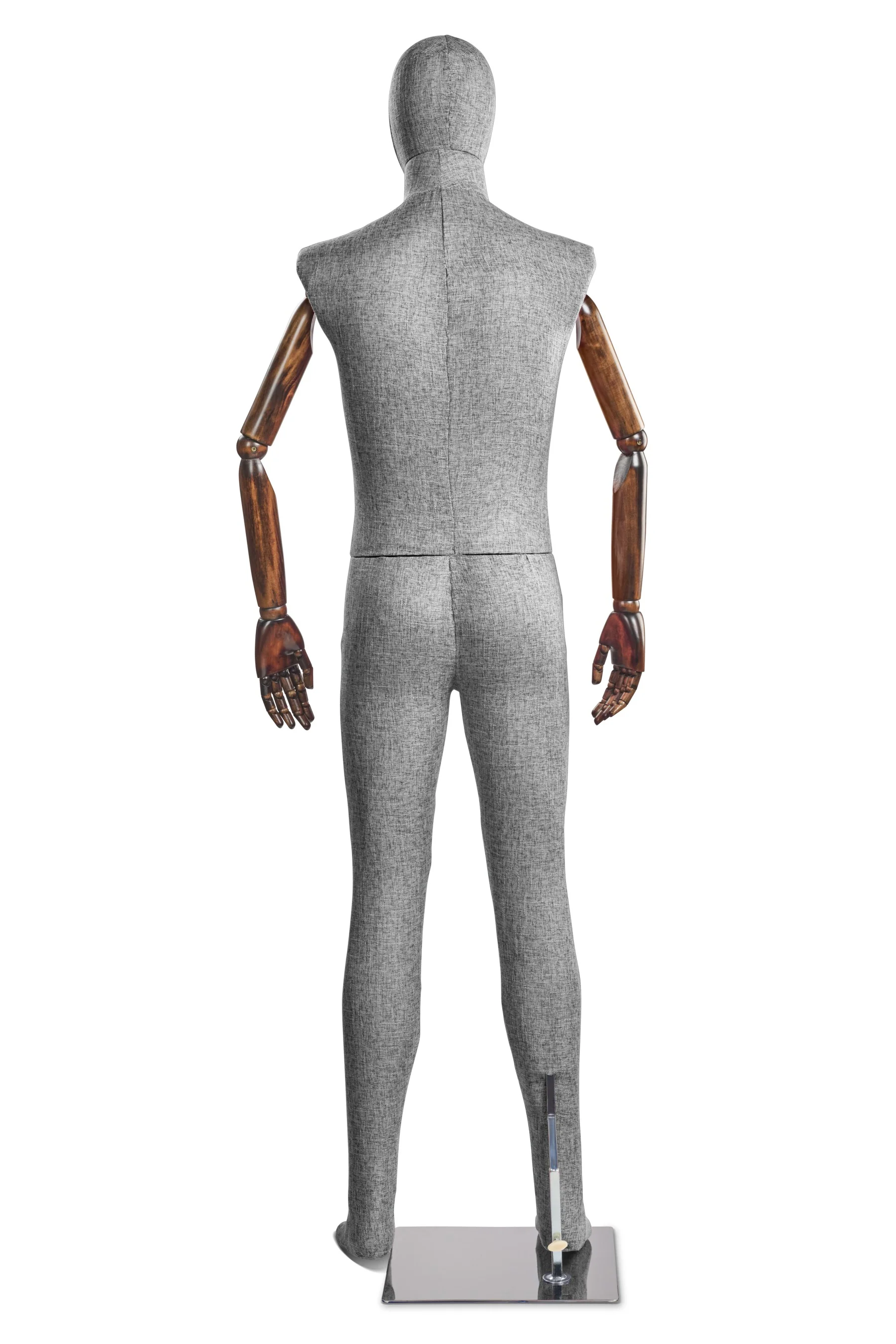 Male Fabric Wrapped Mannequin in Standing or Sitting Pose w/ Articulating Arms (WP Series) - Image 72