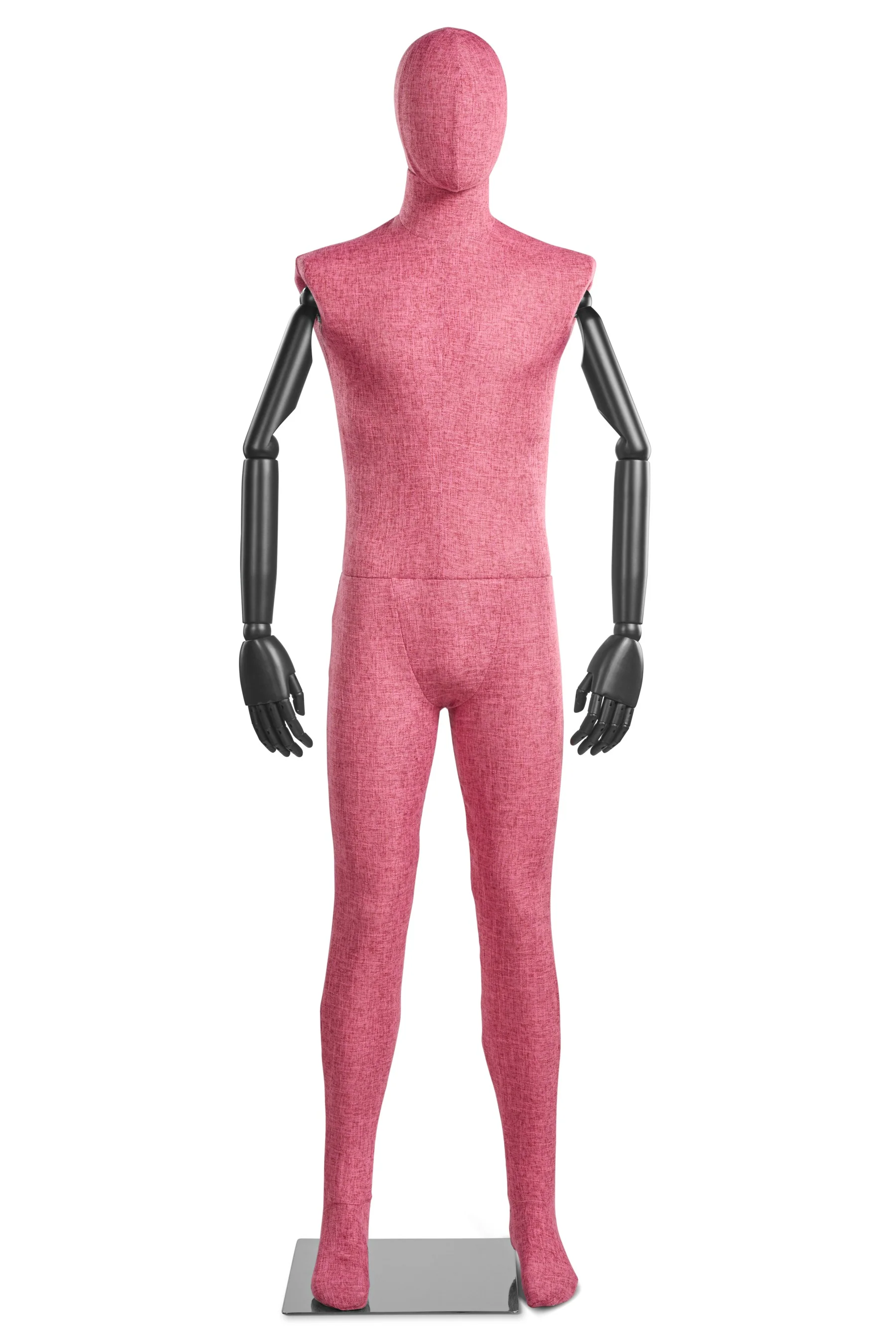 Male Fabric Wrapped Mannequin in Standing or Sitting Pose w/ Articulating Arms (WP Series) - Image 79