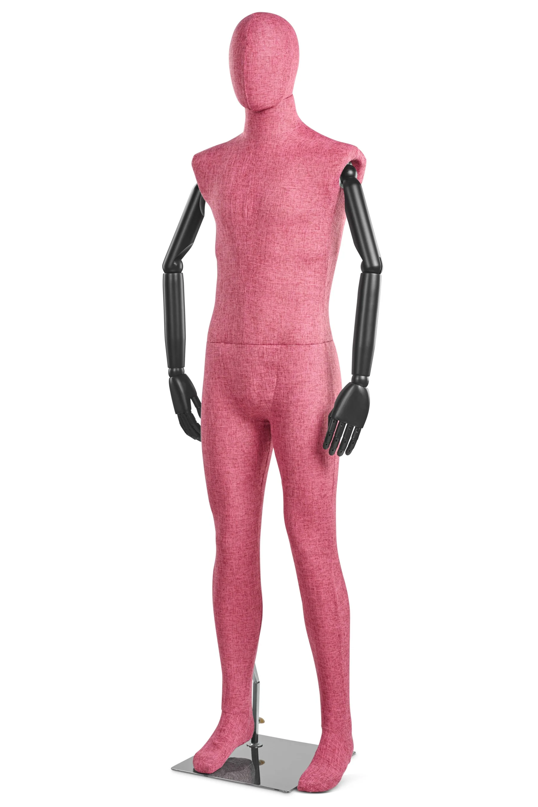 Male Fabric Wrapped Mannequin in Standing or Sitting Pose w/ Articulating Arms (WP Series) - Image 80