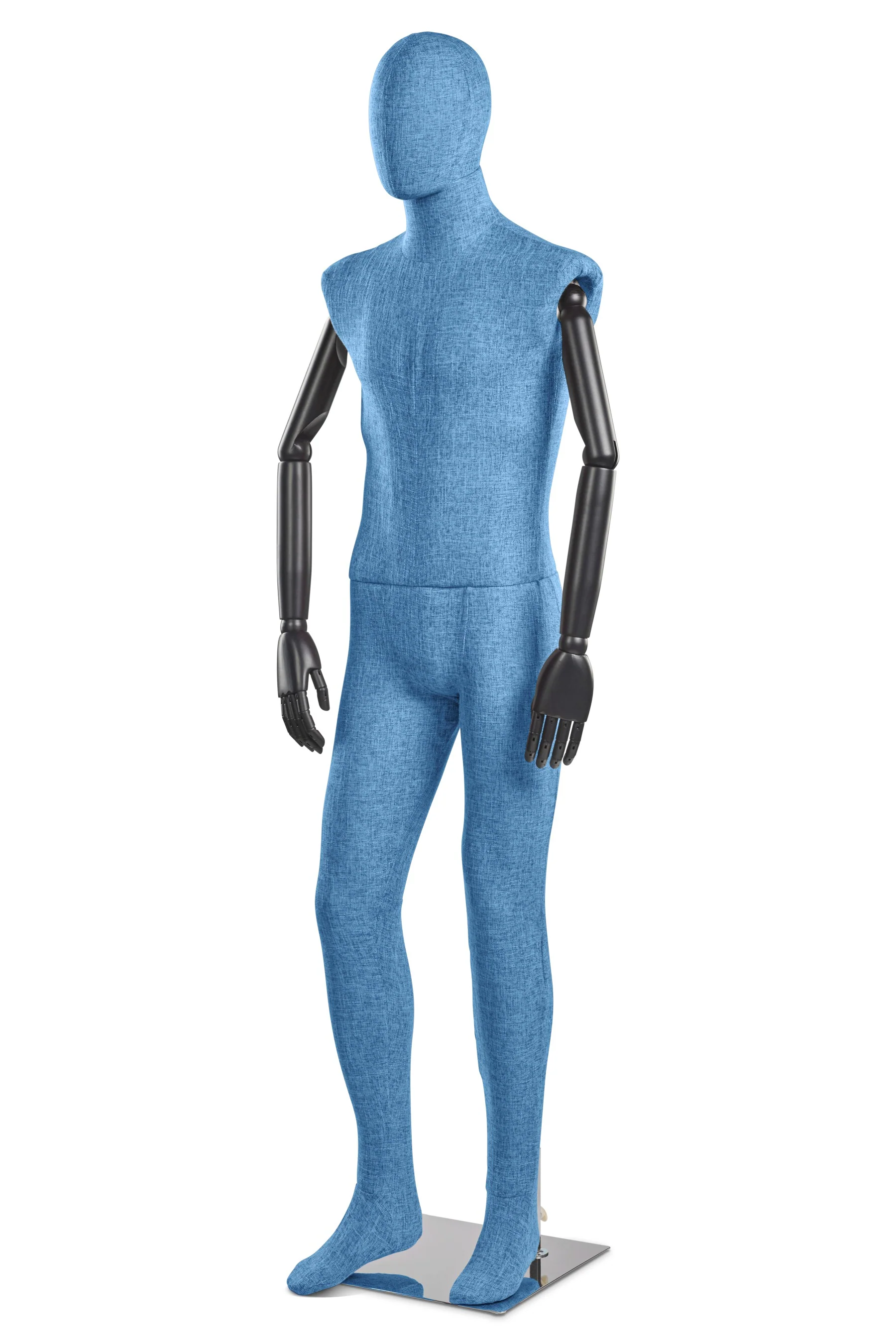 Male Fabric Wrapped Mannequin in Standing or Sitting Pose w/ Articulating Arms (WP Series) - Image 95