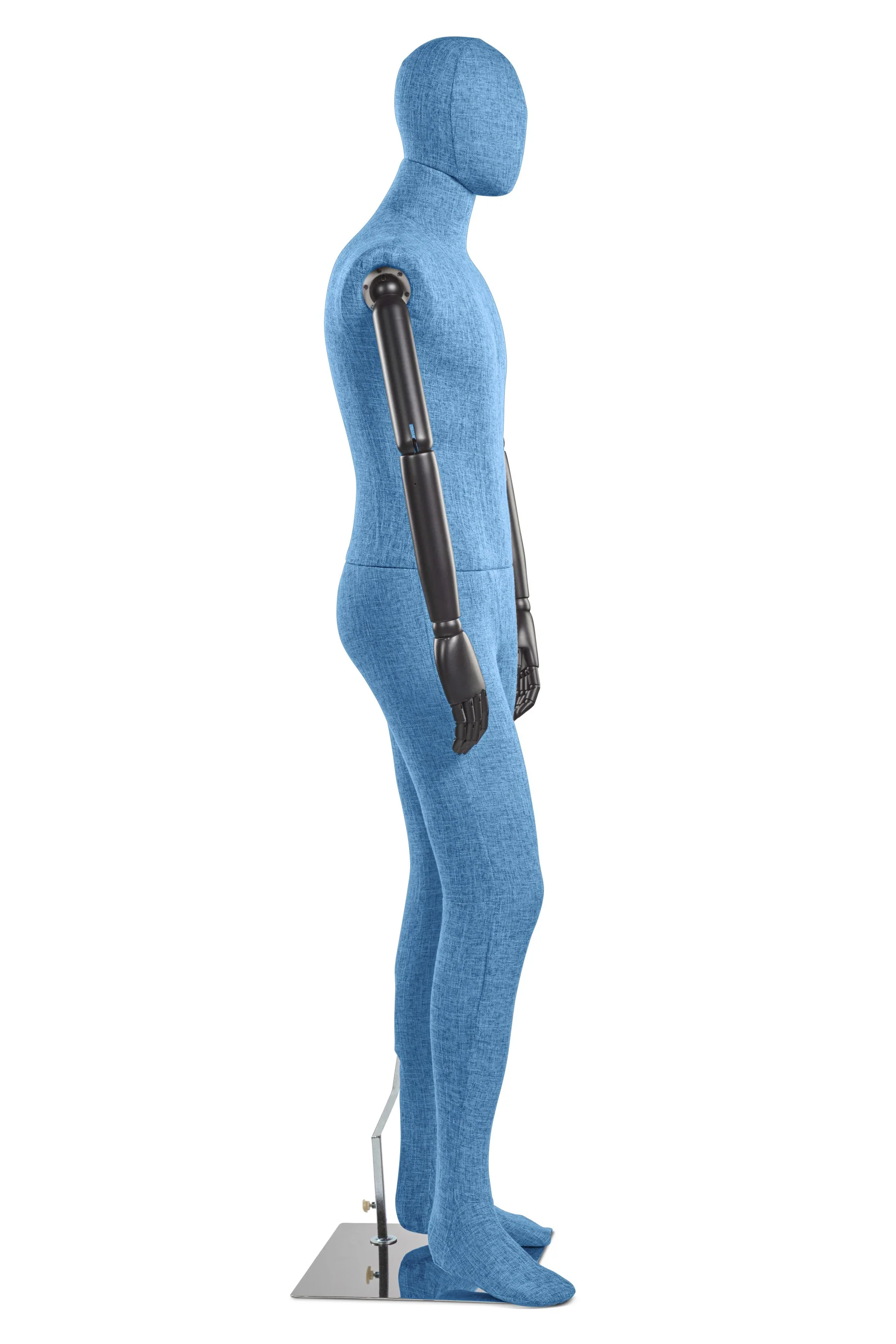 Male Fabric Wrapped Mannequin in Standing or Sitting Pose w/ Articulating Arms (WP Series) - Image 98