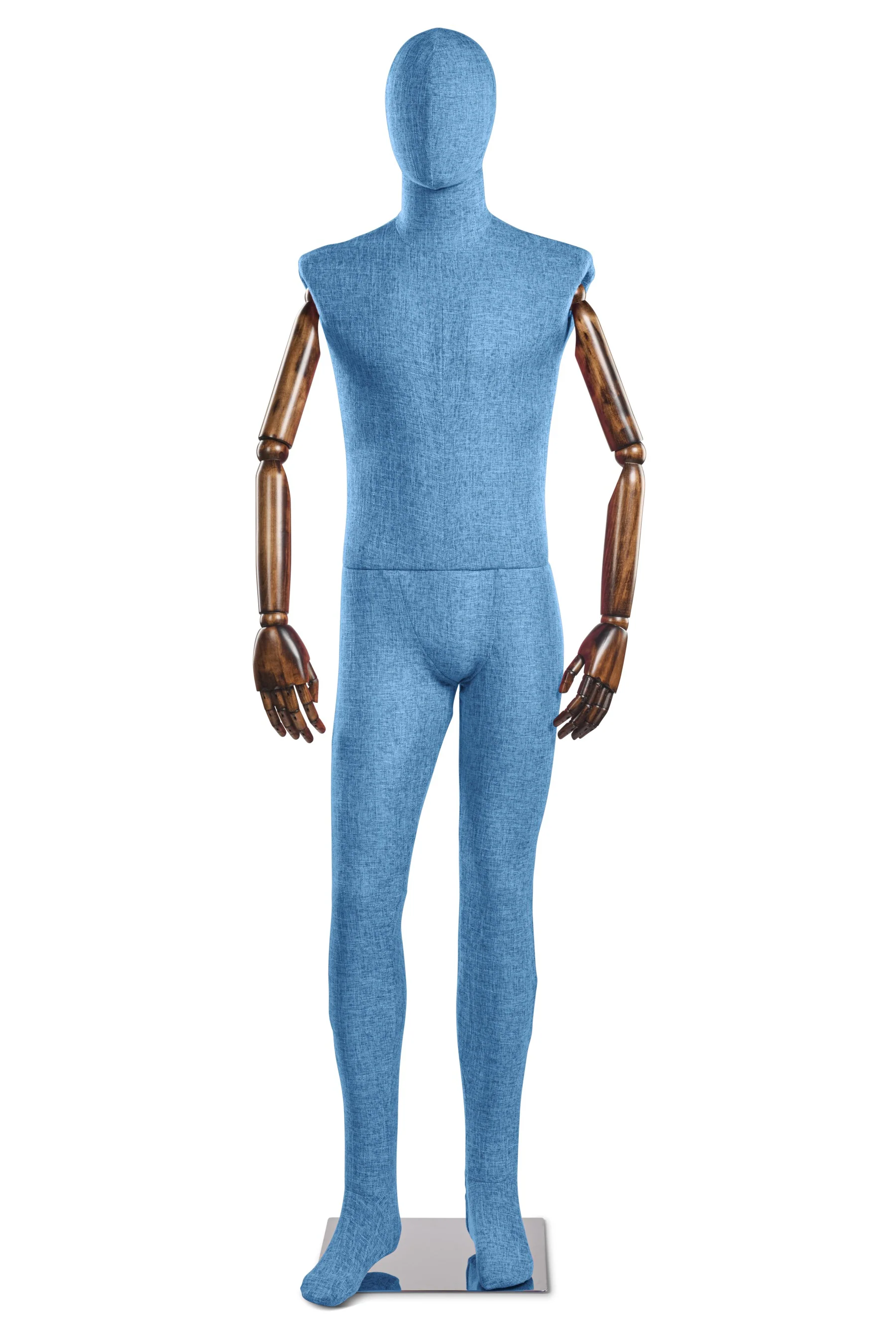 Male Fabric Wrapped Mannequin in Standing or Sitting Pose w/ Articulating Arms (WP Series) - Image 99
